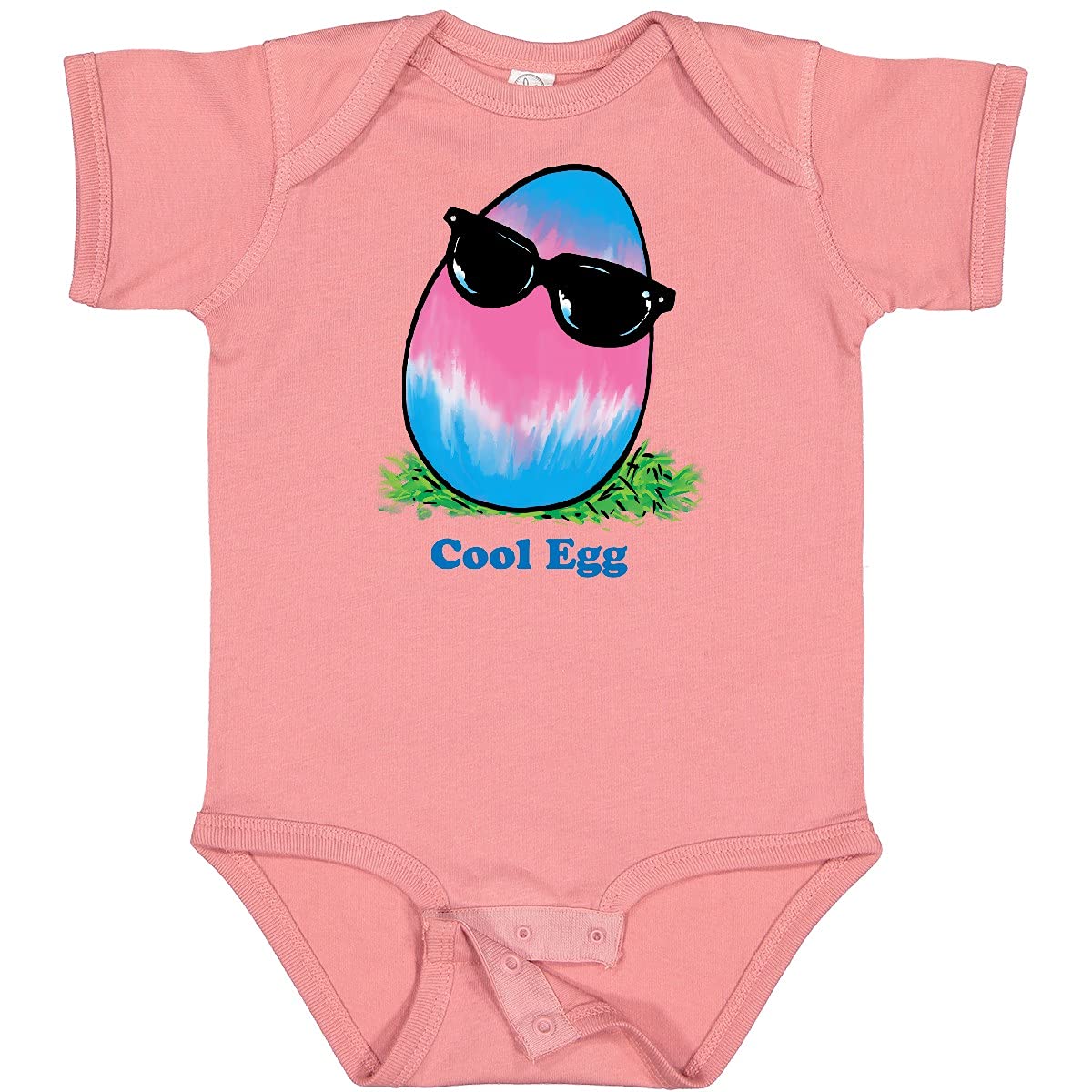 Inktastic Easter Pink and Blue Cool Egg with Sunglasses Baby Bodysuit - Cute Easter Outfit for Infants & Toddlers - Perfect for Easter Photos, Egg Hunts & Spring Celebrations