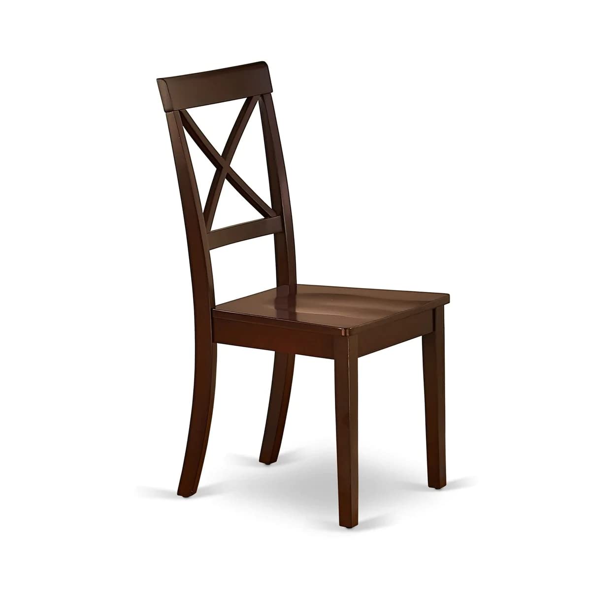 East West Furniture DMBO3-MAH-W 3-Piece Modern Mahogany Dining Set with Round Drop-Leaf Table & 2 Chairs, 42x42 Inch - Perfect for Small Spaces, Breakfast Nooks & Cozy Apartments