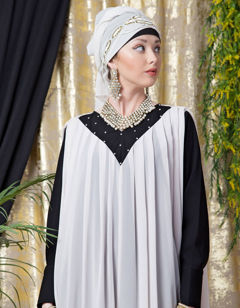 Elegant Arabic Embroidered Double Layer Abaya Dress for Women - Pink Party Wear for Eid, Wedding & Special Occasions