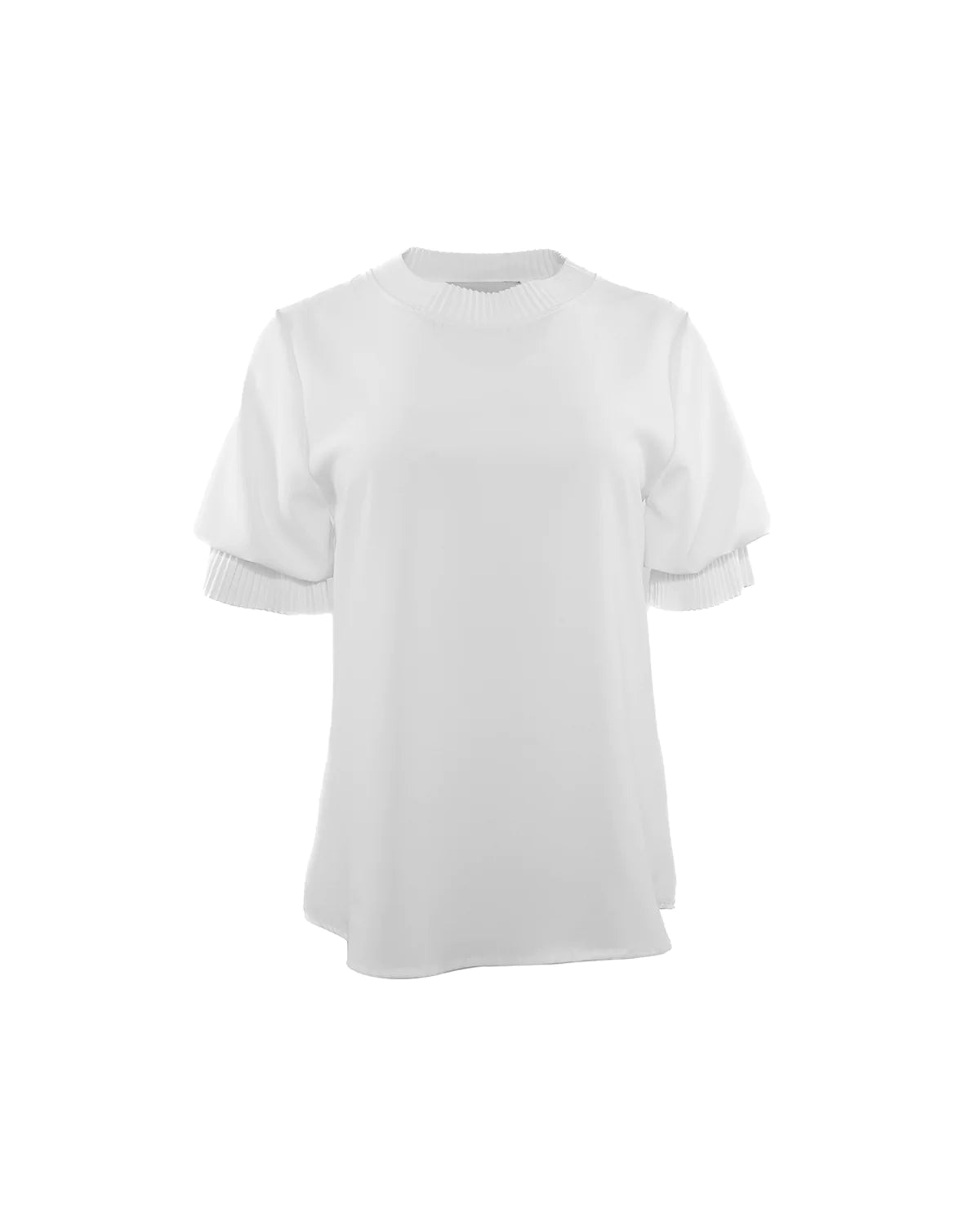 Dione Pleated Neck Top for Women - Elegant Ivory Blouse for Office, Party & Casual Wear | Trendy Fashion Tops