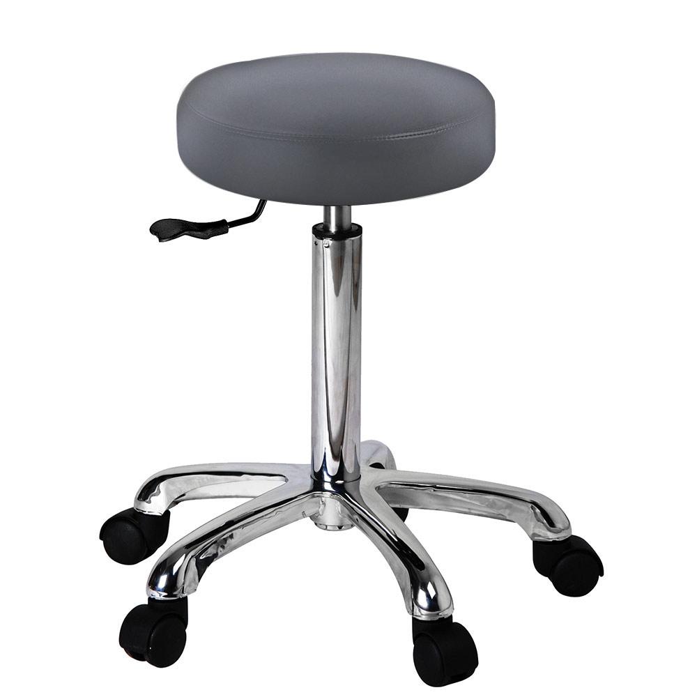 AIR LIFT PEDICURE STOOL - Adjustable Height Grey Footrest for Salon & Home Spa - Perfect for Manicurists & DIY Nail Care