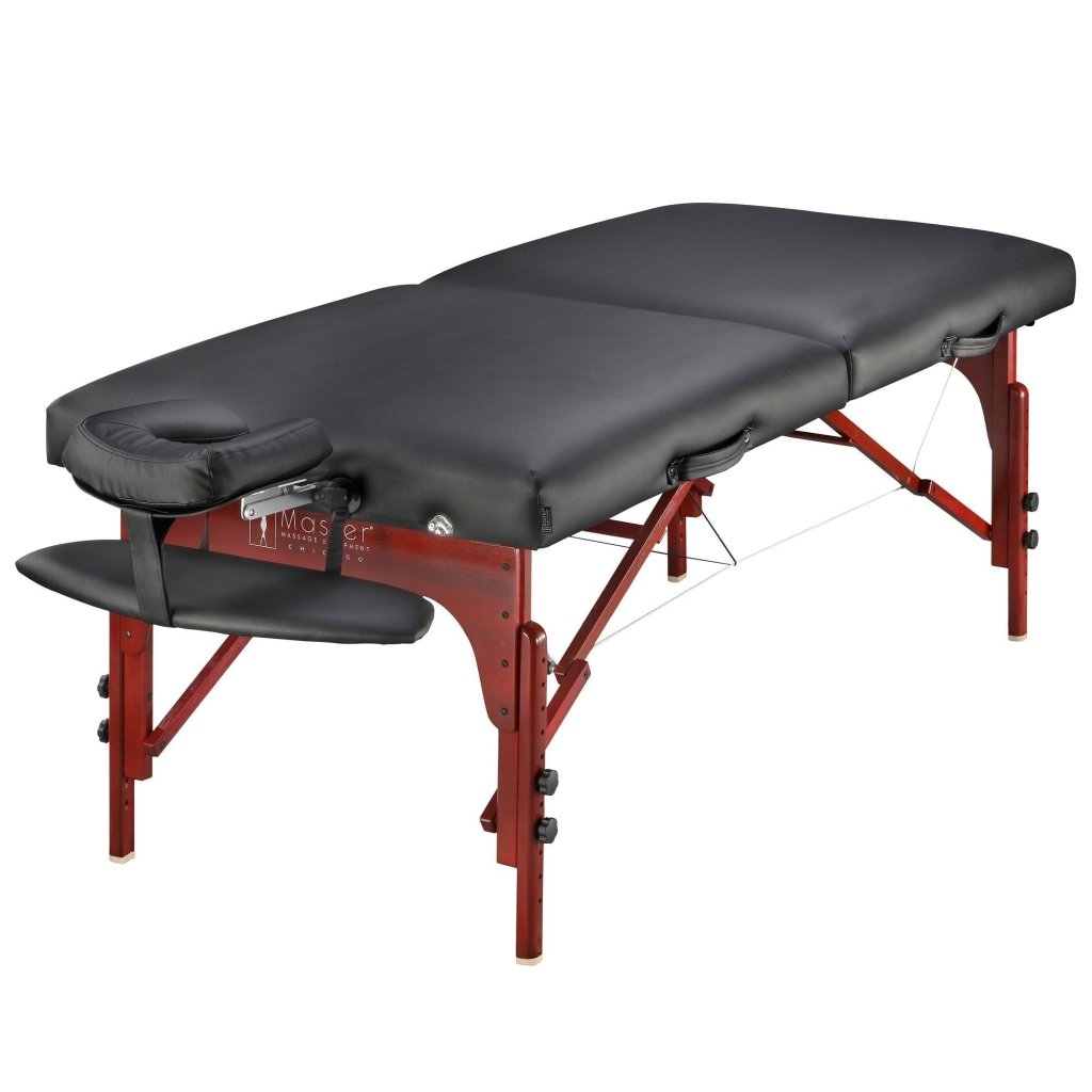Master Massage® 31 Montclair Portable Massage Table with Adjustable Height & Ambient Light System - Professional Massage Therapy Table for Home, Spa & On-the-Go Use