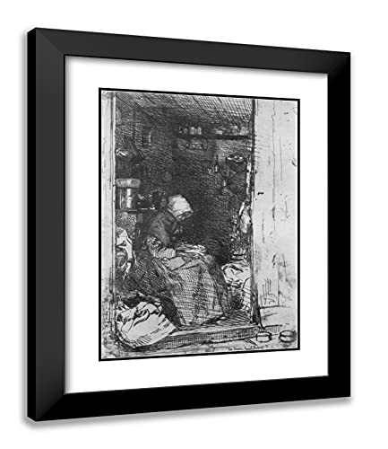 Black Modern Wood Frame with Double Matting
