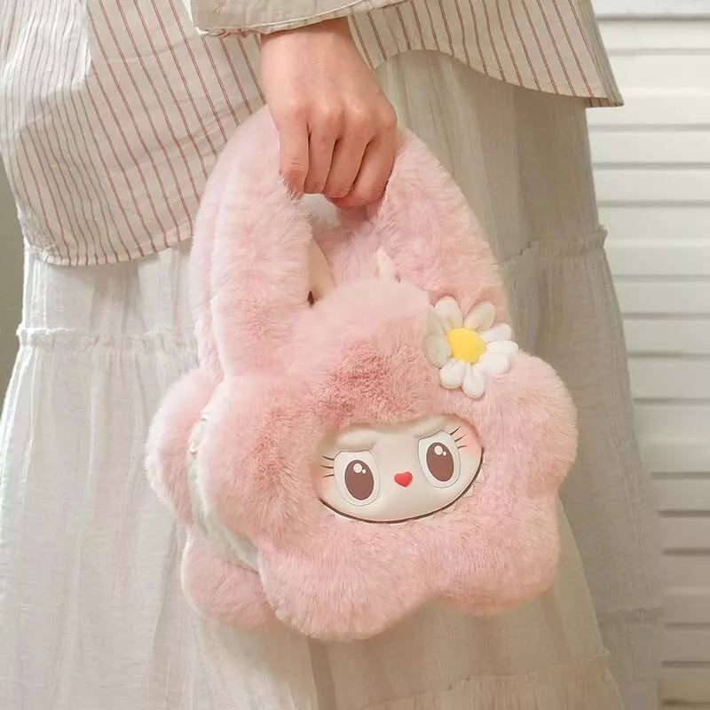POP MART The Monsters MOKOKO Flower Plush Bag - Cute Pink Kawaii Shoulder Bag (POP LAND Exclusive) | Perfect for Cosplay, Anime Conventions & Daily Use