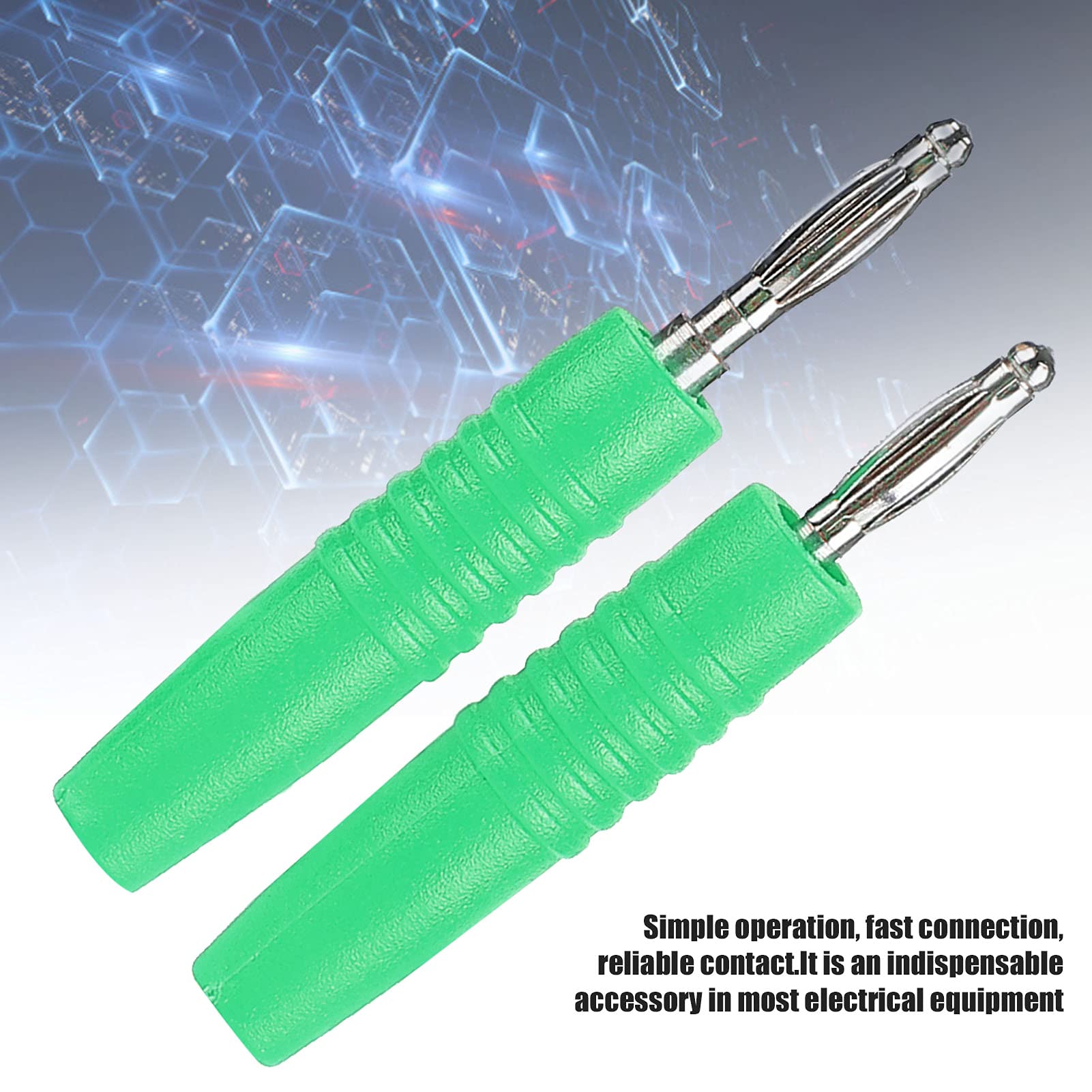2mm Banana Plug Connector - ABS & Red Copper Shake Proof Fast Connect for Electronics - Ideal for Audio Equipment, Test Leads & DIY Projects
