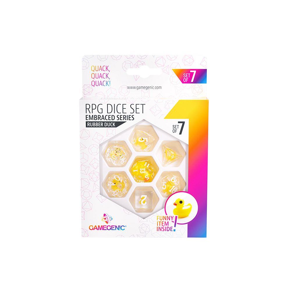 7ct Rubber Duck Embraced Dice - Fun Bath Toys for Kids, Cute Rubber Duckies with Dice Inside, Perfect for Bathtime Play, Pool Parties & Baby Shower Gifts