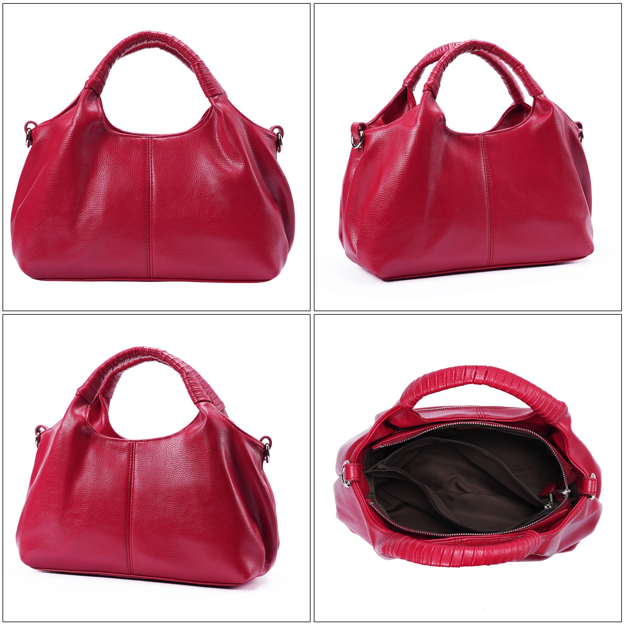 Genuine Leather Handbags for Women - Top Handle Satchel & Hobo Crossbody Bag | Stylish Purse for Work, Travel & Everyday Use