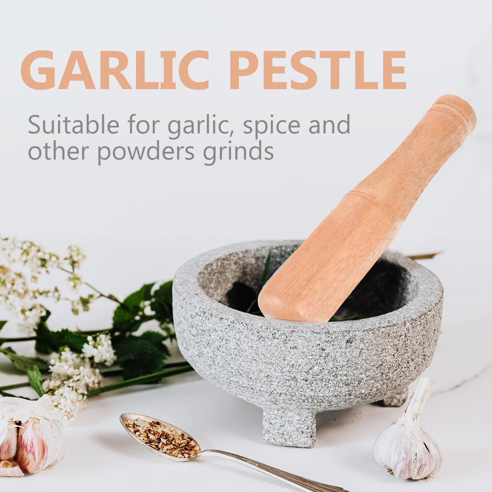 UPKOCH 6.8 Inch Wooden Cocktail Muddler - Premium Garlic Press & Spice Grinder Tool - Kitchen Barware for Ice Crushing, Fruit Mashing - Perfect for Mojitos, Old Fashioned & Home Cooking