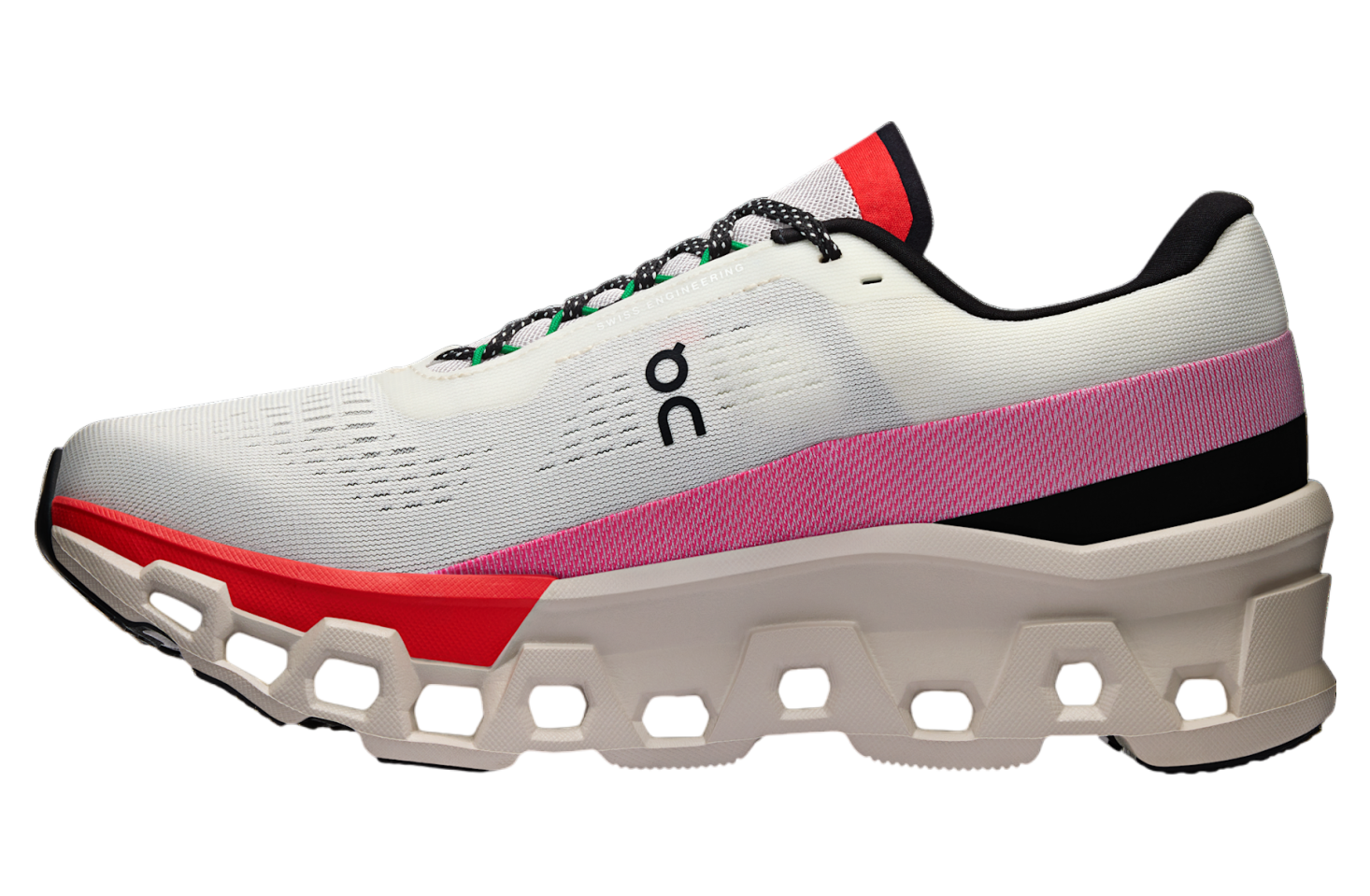 On Running Men's Cloudmonster 2 Running Shoes - Lightweight Cushioned Sneakers for Road Running & Jogging (Ivory/Silver) | Perfect for Marathon Training & Daily Workouts