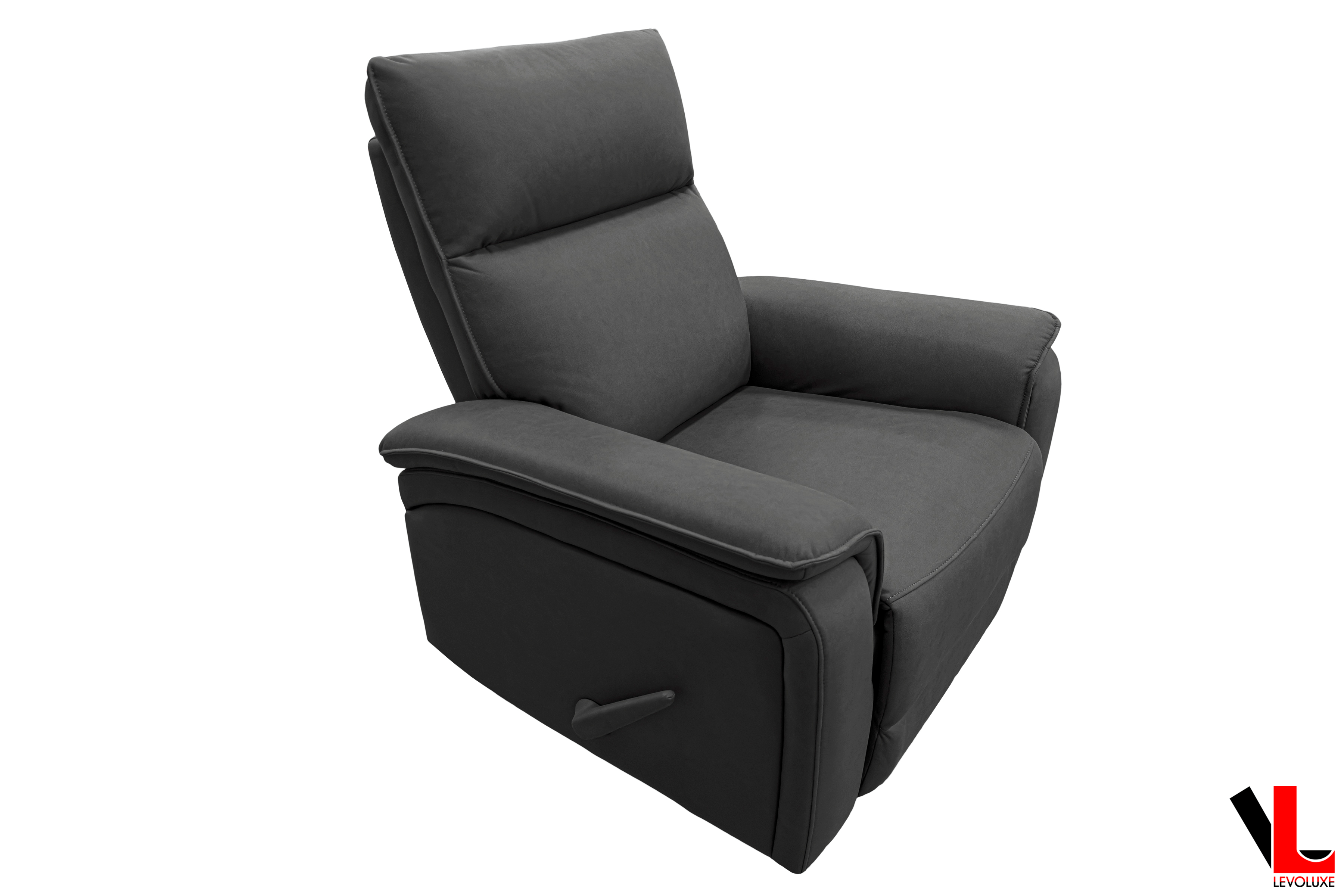 Sereno 3-Piece Reclining Sofa Set with Loveseat and Rocking Chair in Jaxxon Smoke - Modern Living Room Furniture for Home Theater, Family Gatherings & Relaxation