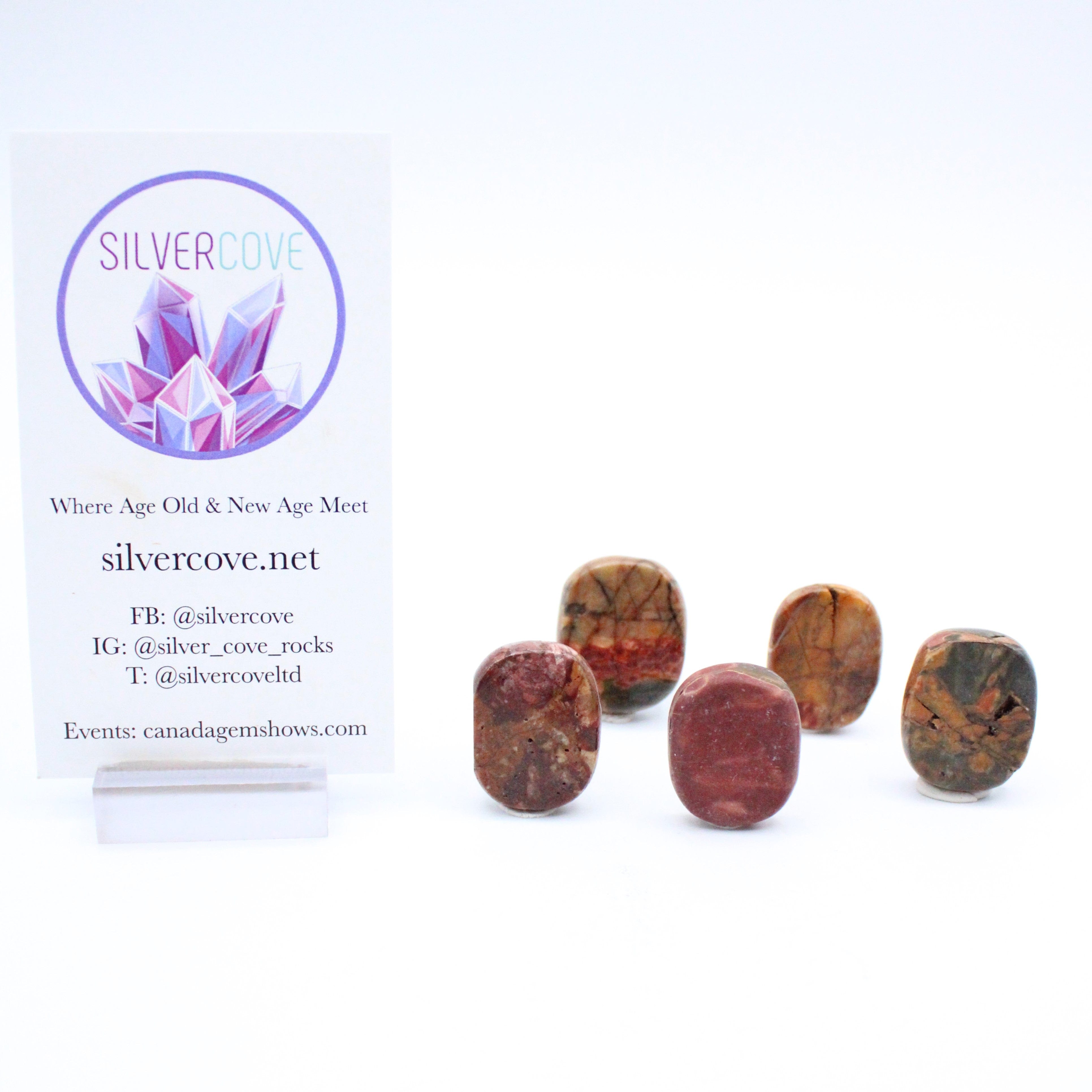 Blossom Jasper Thumb Stones - Natural Healing Crystals for Stress Relief & Meditation - Perfect for Yoga, Reiki & Home Decor