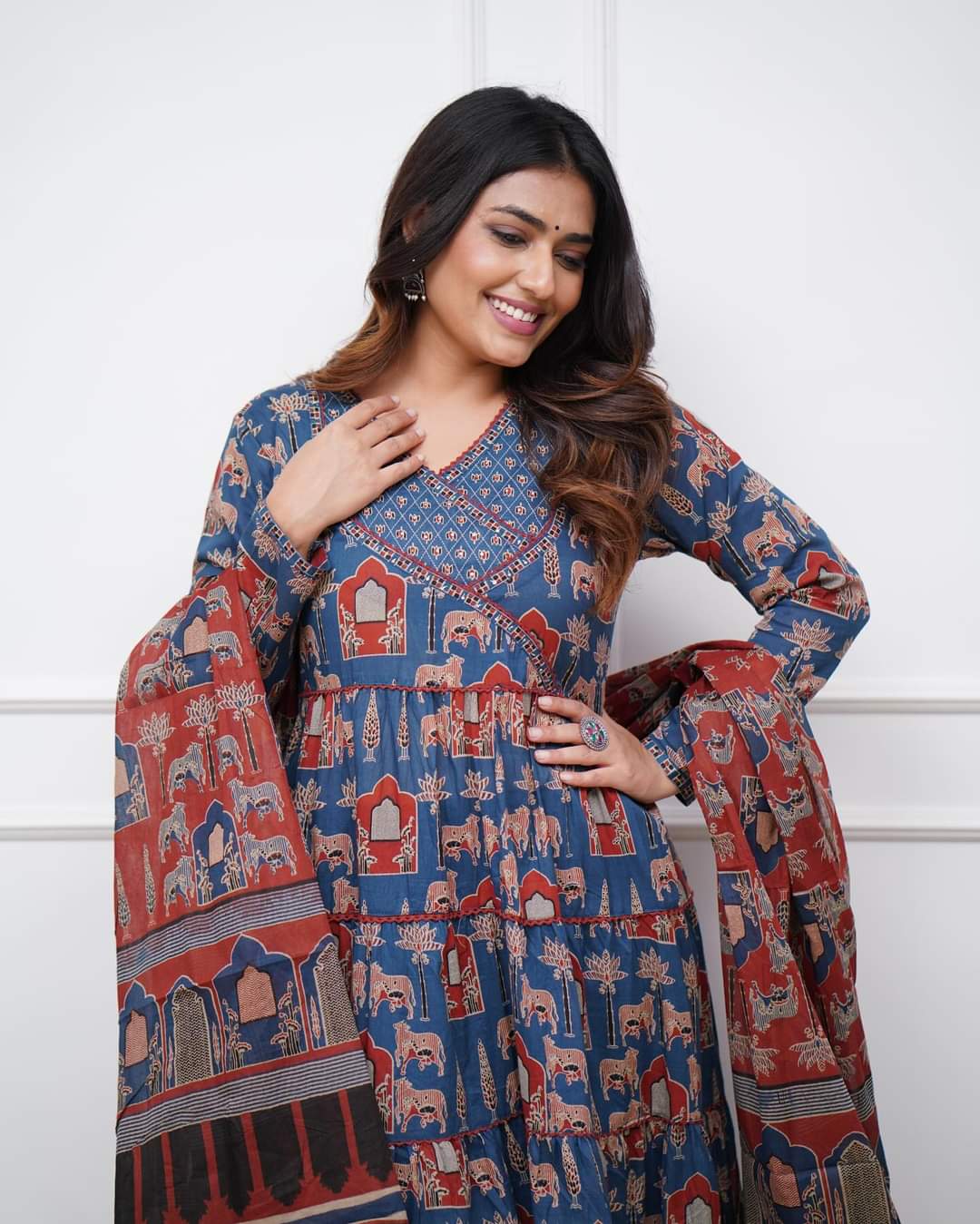 Stylish Blue Ready-to-Wear Pant Suit with Designer Embroidery - Perfect for Weddings, Parties & Formal Events