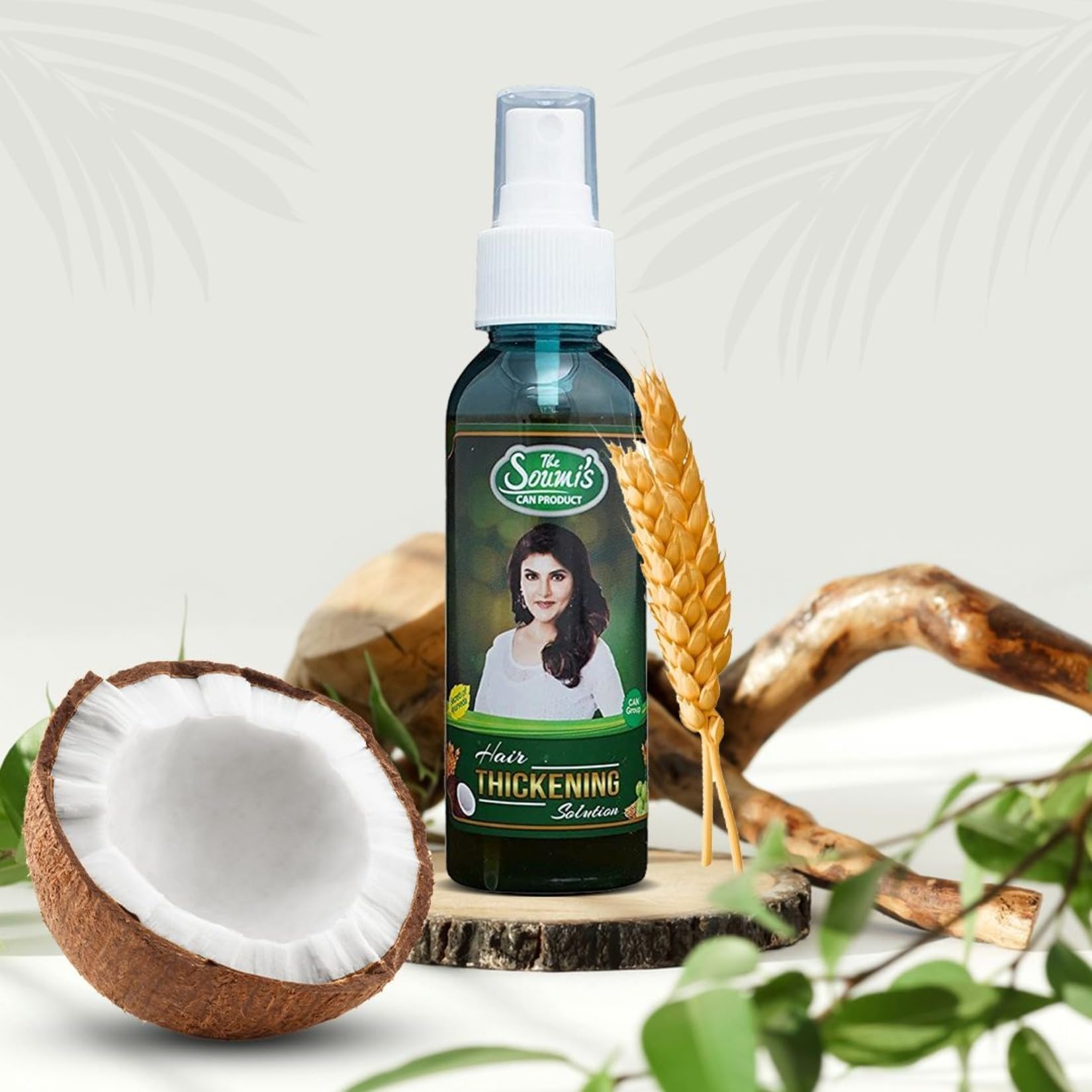 Soumi's Hair Thickening Solution with Castor Oil & Natural Extracts - Hair Growth Treatment for Thicker, Stronger Hair | Reduces Hair Loss & Strengthens Follicles | Vitamin E, Coconut Oil & Linseed Oil for Deep Hydration | Scalp Care for Men & Women | 100ml | Perfect for Daily Hair Care Routine & Scalp Repair