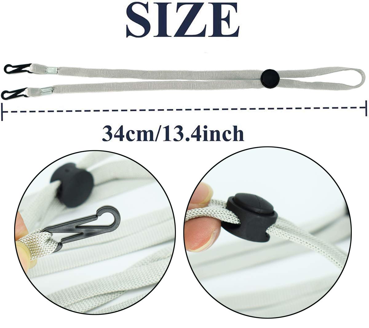 Adjustable Face Shield Lanyards for Women Men Kids - Neck Strap for Masks & Safety Gear