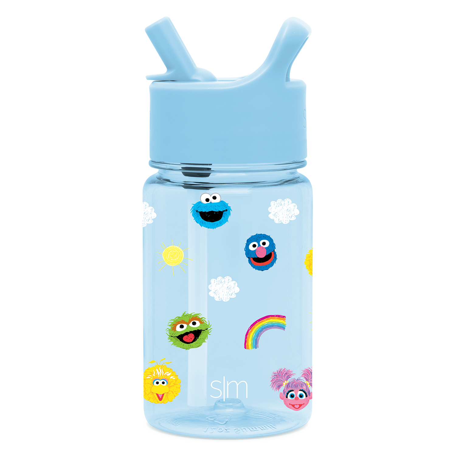 Summit Kids Plastic Water Bottle with Straw Lid - BPA Free Leak Proof Water Bottle for School, Sports & Outdoor Activities - Ideal for Boys and Girls Ages 5-12