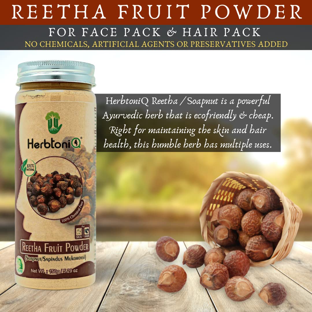HerbtoniQ 100% Natural Dry Amla Powder, Reetha Powder & Shikakai Powder - Ayurvedic Hair Care Trio for Stronger, Healthier Hair (400g) | Promotes Hair Growth, Reduces Hair Fall & Adds Shine - Perfect for DIY Hair Masks & Natural Hair Treatments