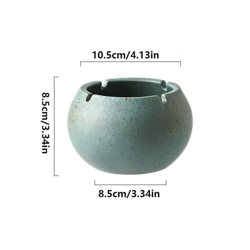 Windproof Ceramic Ashtray with Lid - Elegant Home & Office Decor, Desktop Decorative Gift for Smokers (Yellow) | Perfect for Indoor Use, Patios, and Outdoor Gatherings