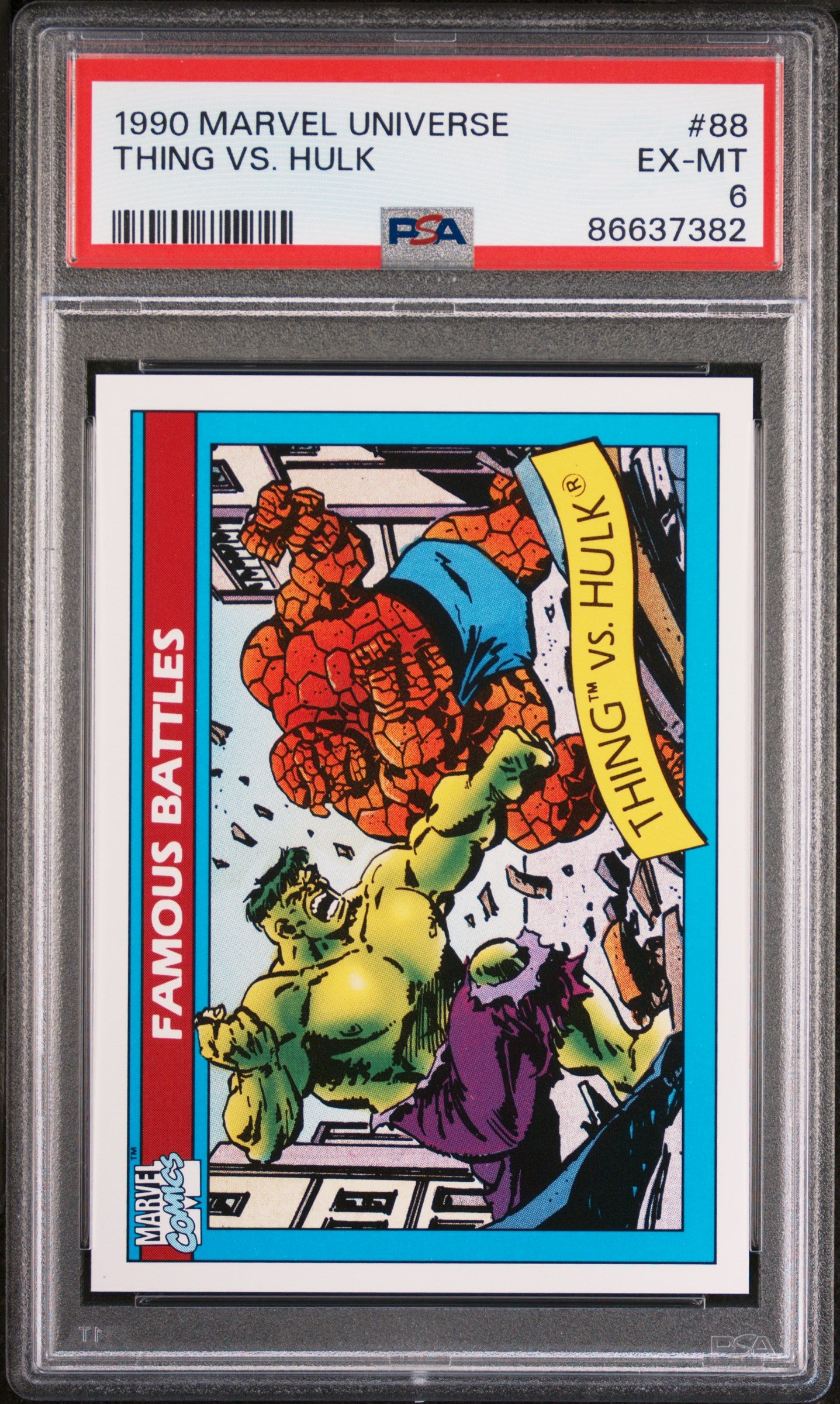 1990 Marvel Universe Thing vs. Hulk #88 PSA 6 Graded Comic - Collectible Action Figure for Superhero Fans | Perfect for Display, Gifts & Comic Book Collections