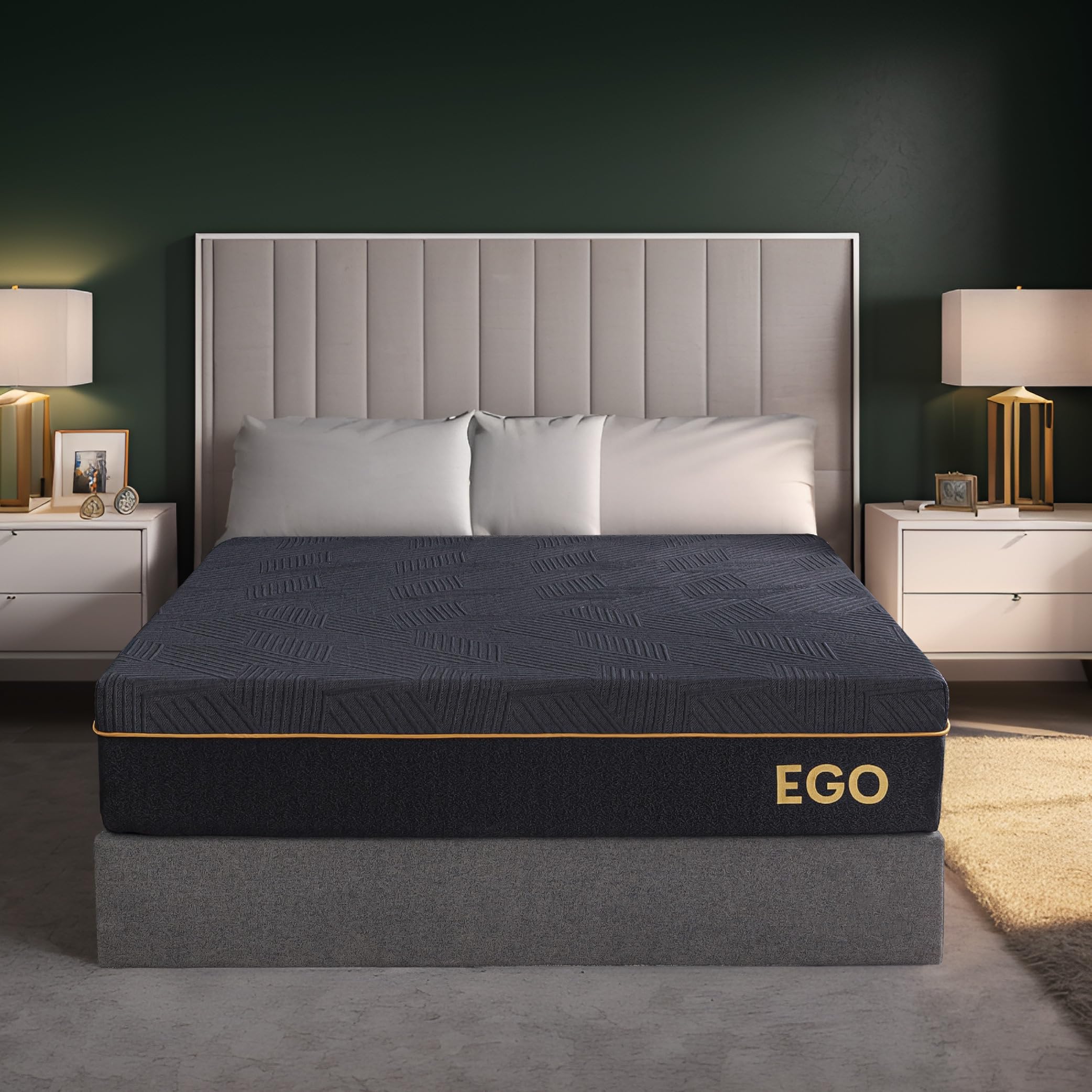 EGOHOME 12 Inch Twin Memory Foam Mattress with Cooling Copper Gel - CertiPUR-US Certified, Fiberglass Free Medium Firm Mattress for Back Pain Relief & Pressure Point Support - Perfect for Guest Rooms, Dorms & Small Spaces