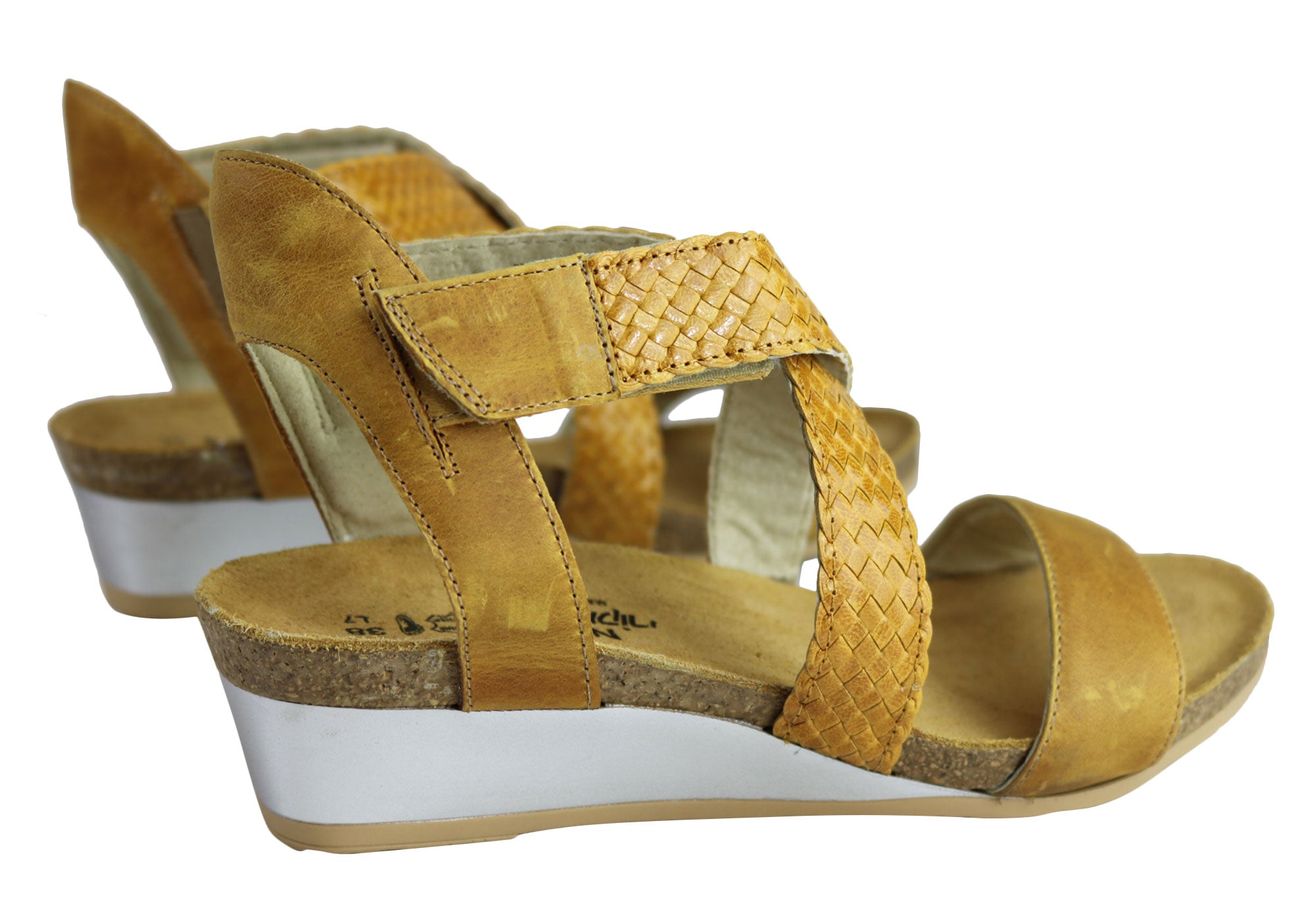 Naot Cupid Women's Leather Comfort Cushioned Supportive Wedge Sandals - Stylish & Orthopedic Footwear for Walking, Travel & Summer Outfits