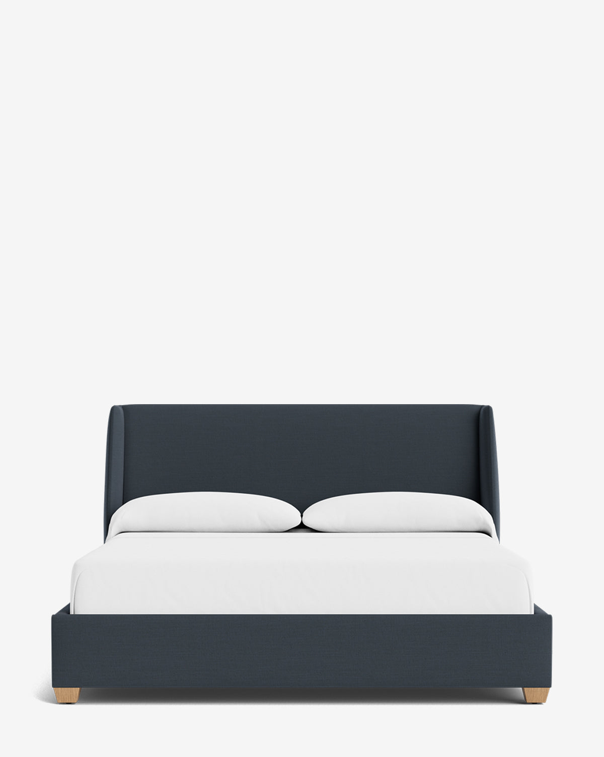 Walt Bed Low Headboard - Modern Minimalist Bed Frame for Small Spaces - Perfect for Apartments, Dorms & Guest Rooms