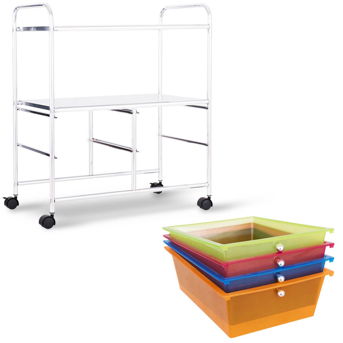 Giantex 4-Drawer Rolling Cart with Wheels for Home, Office & Salon Storage