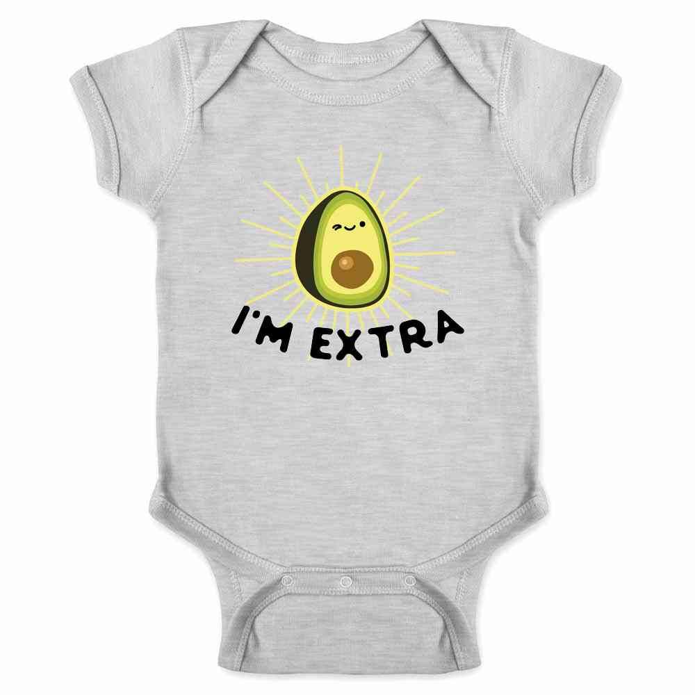 Pop Threads 'I'm Extra Avocado' Funny Cute Guacamole Graphic T-Shirt for Baby Toddler Kids - Boys & Girls Casual Play Outfit for School, Playdates & Family Photos