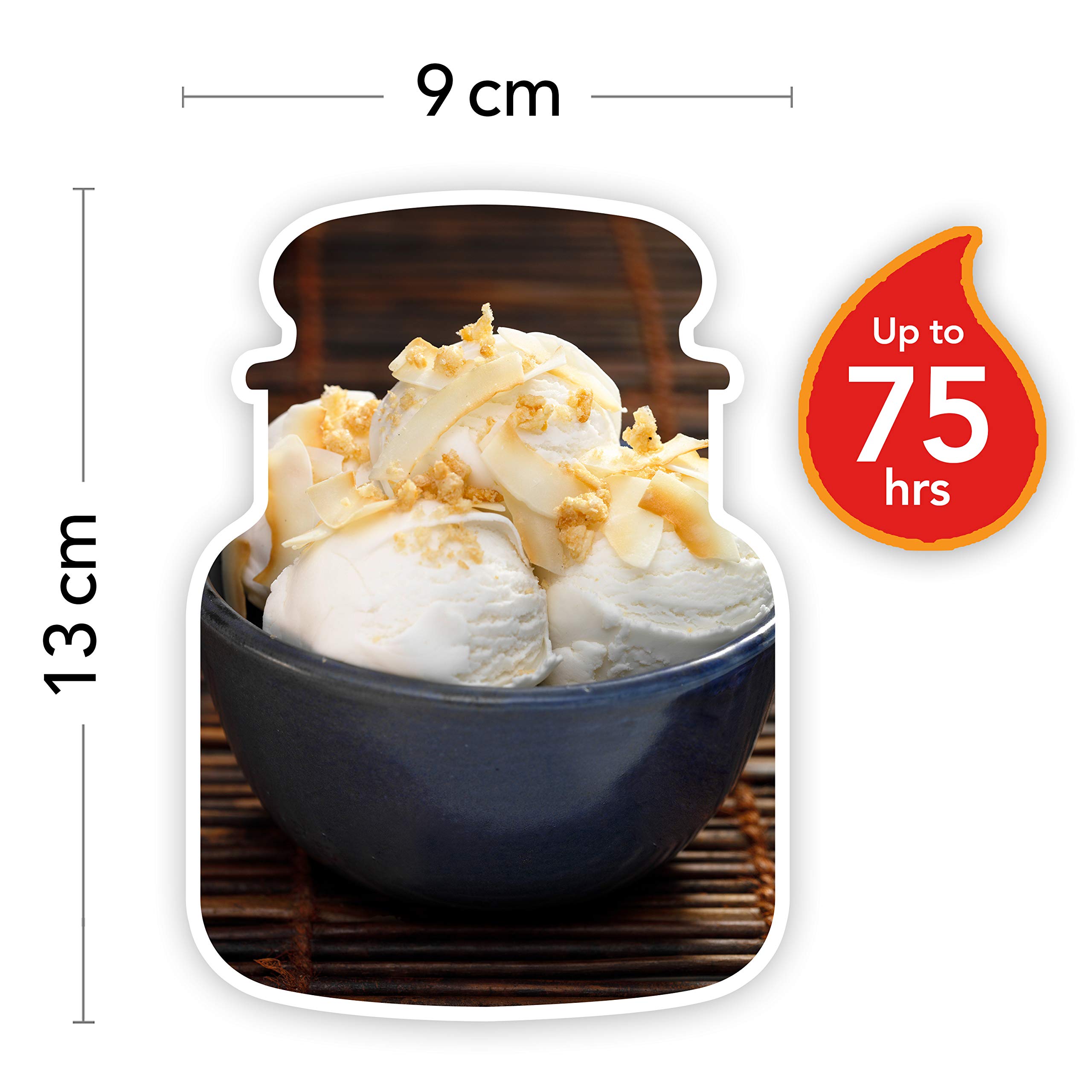 Yankee Candle Medium Jar Scented Candle - Coconut Rice Cream Fragrance for Home, Bathroom, Bedroom & Office Relaxation