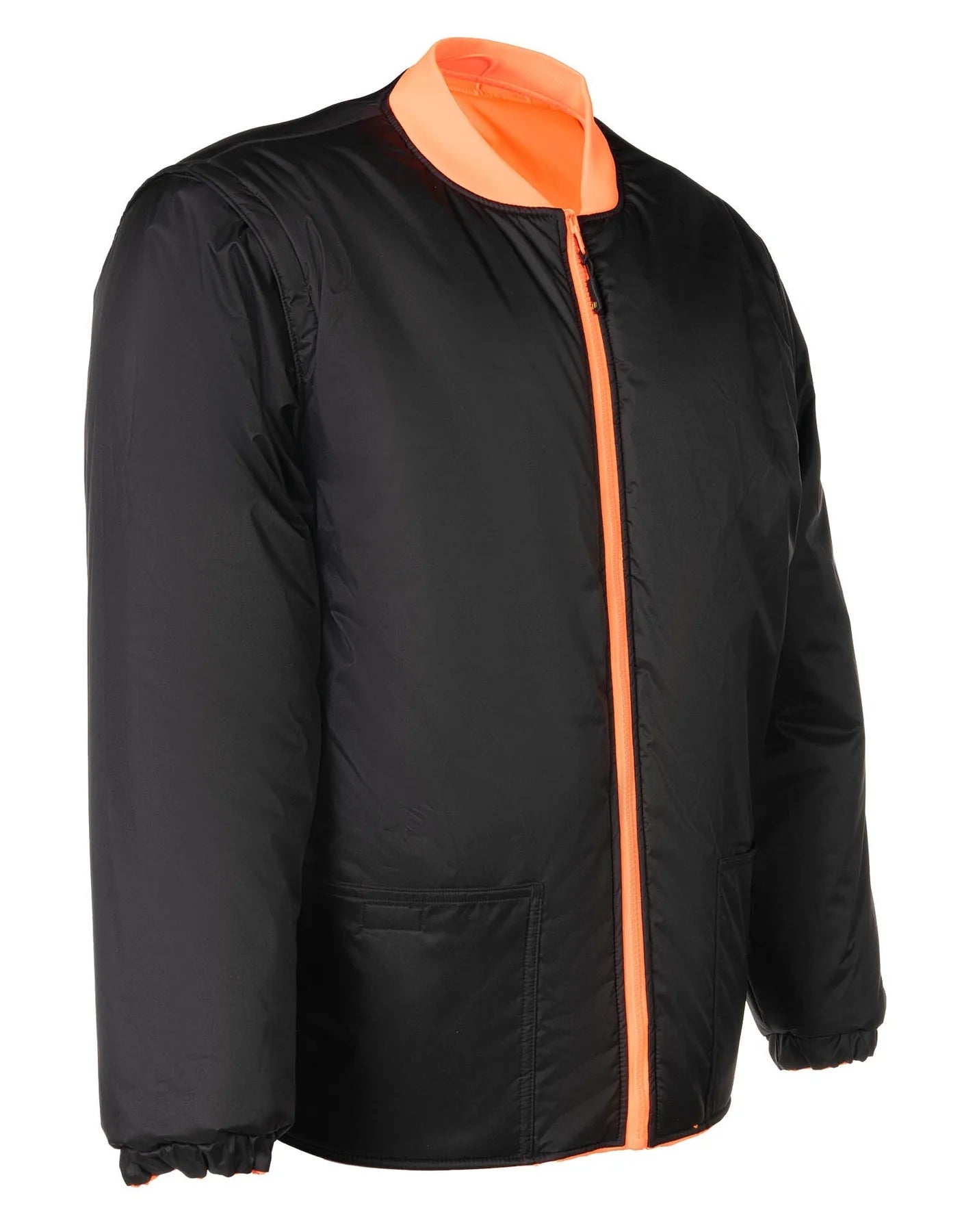 Forcefield Hi Vis 6-in-1 Removable Bomber Jacket for Men - High Visibility Safety Work Jacket with Reflective Strips - Ideal for Construction, Road Work & Night Driving