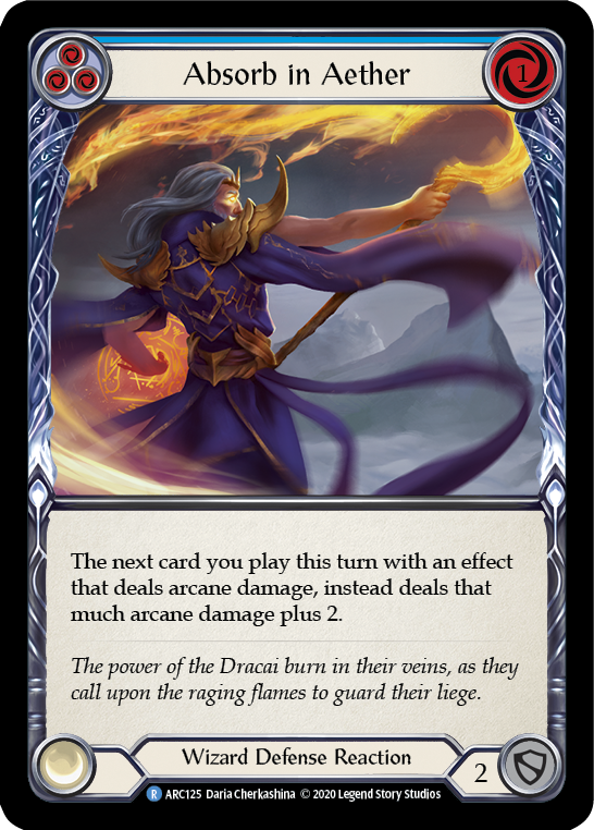 Aether Absorb (Blue) - Unlimited Arcane Rising Rainbow Foil Trading Card [U ARC125] | Perfect for MTG Deck Building & Collectors