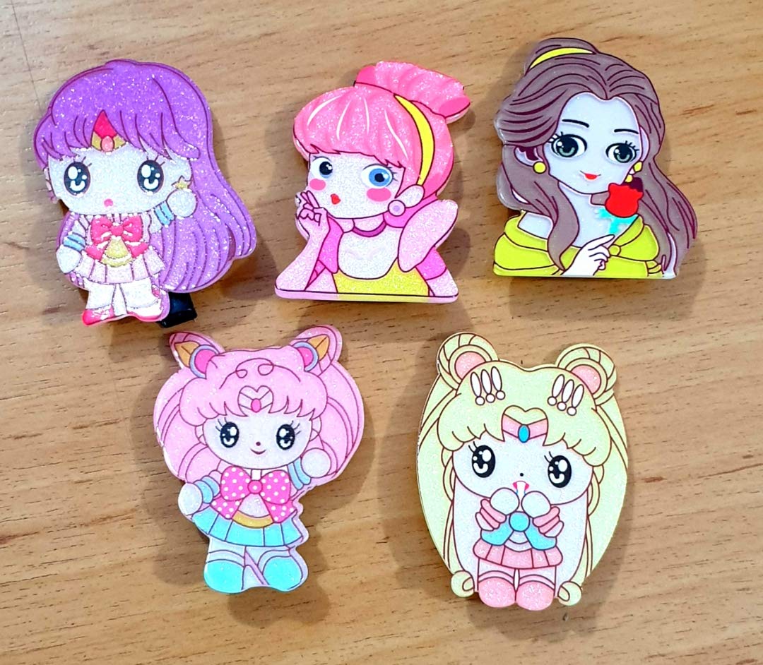 HOMEMATES 5pcs Baby Girls Hair Clips Set - Colorful Toddler Barrettes Hair Accessories for Infants & Kids - Perfect for Daily Wear, Parties & Photo Shoots
