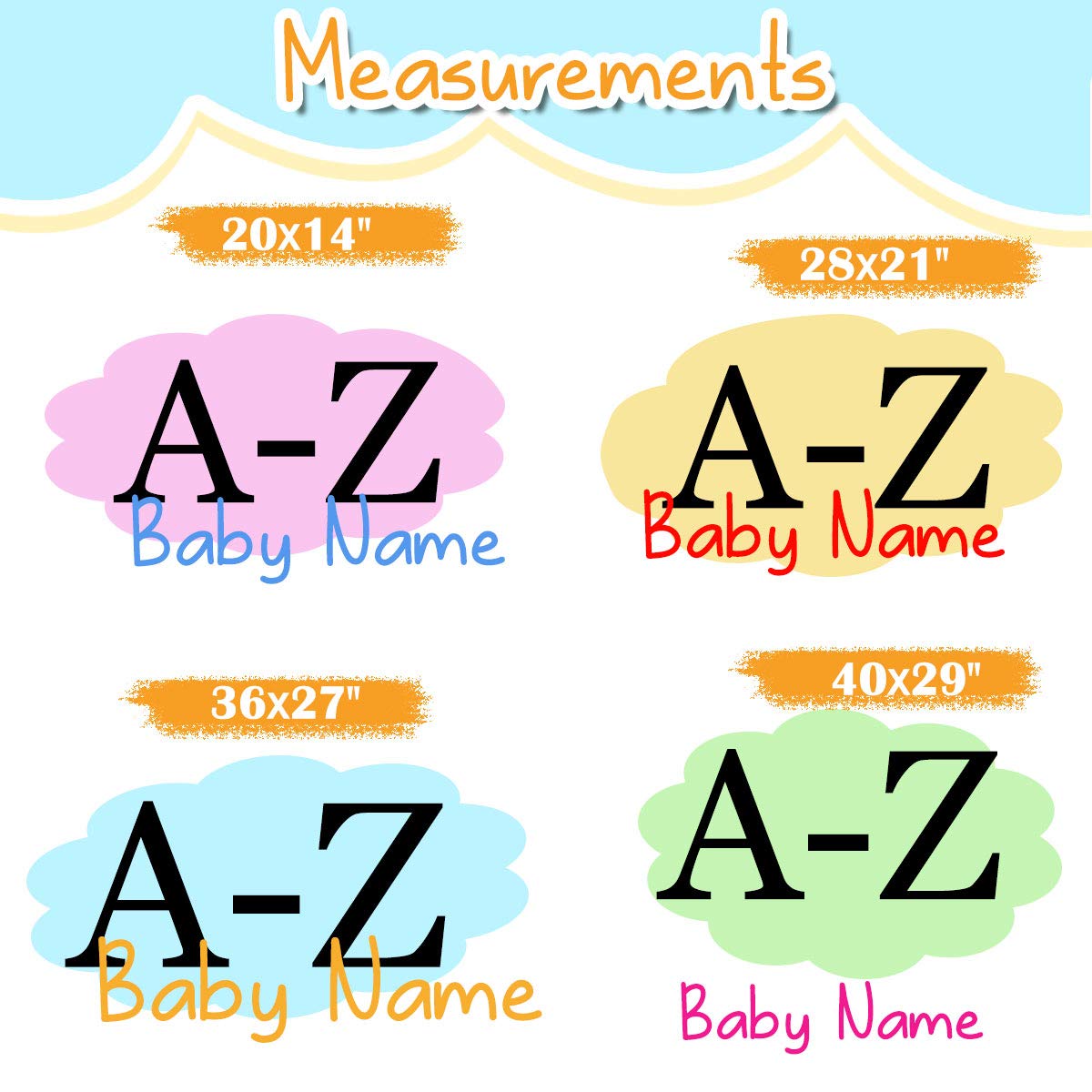 Custom Personalized Name Wall Decal Stickers - Nursery Room Decor for Baby Girls & Boys - DIY Initial Letter Name Art - Perfect for Bedroom, Playroom & Kids' Room Decorations