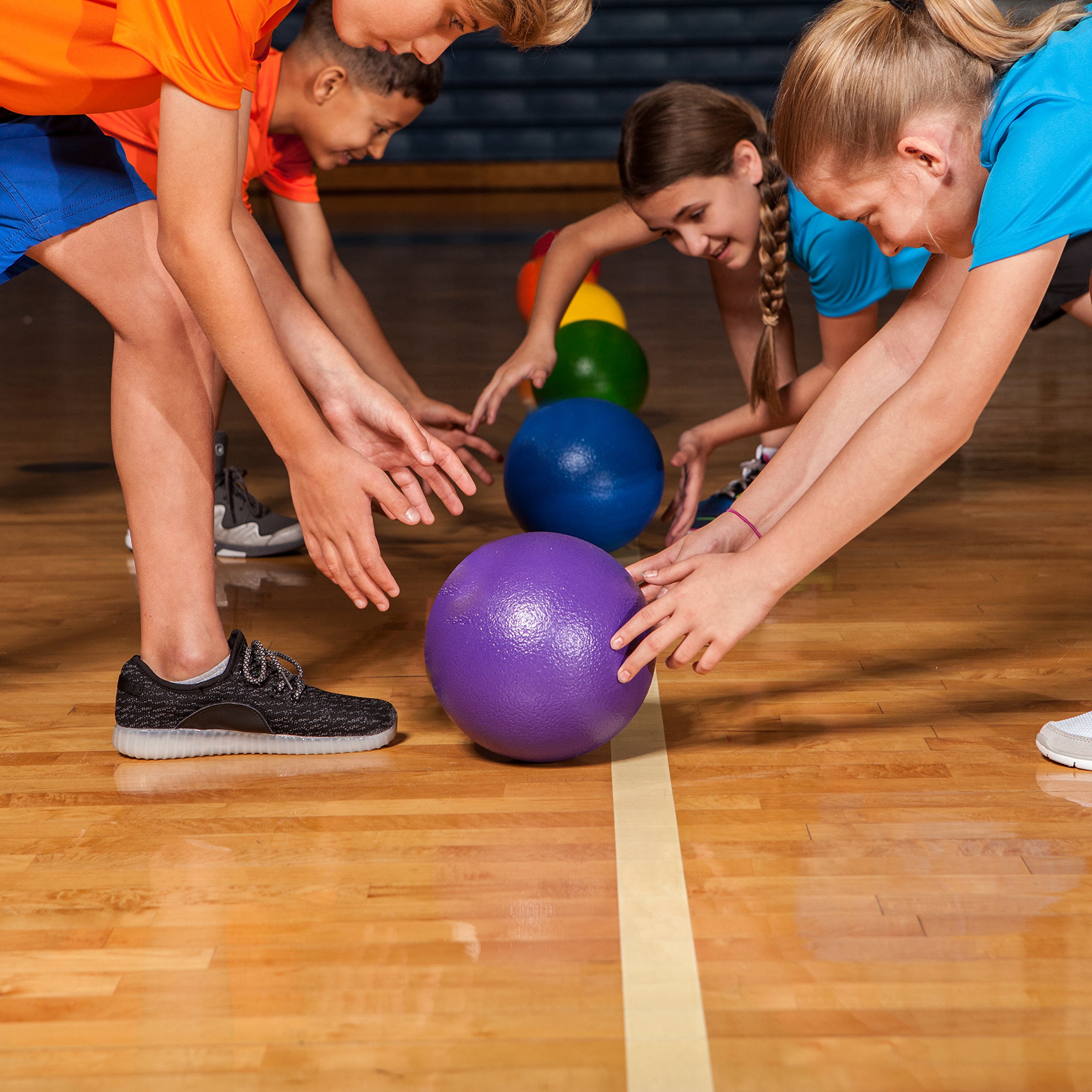 Champion Sports Rhino Skin Medium Bounce Dodgeballs - Official Size for Dodgeball Games, Gym Class & Outdoor Play - Perfect for Schools, Recreation & Team Sports Activities