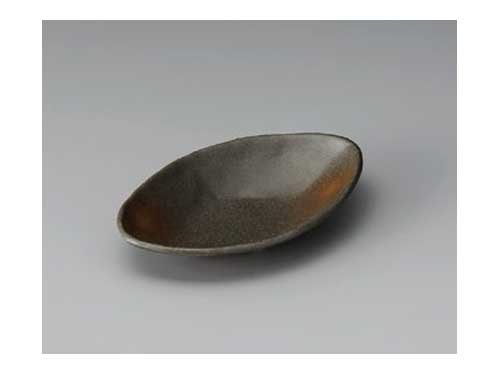 BIZEN Handcrafted Diamond Shape Ellipse 21cm Ceramic Bowl - Perfect for Japanese Tea Ceremony, Dessert Serving & Home Decor