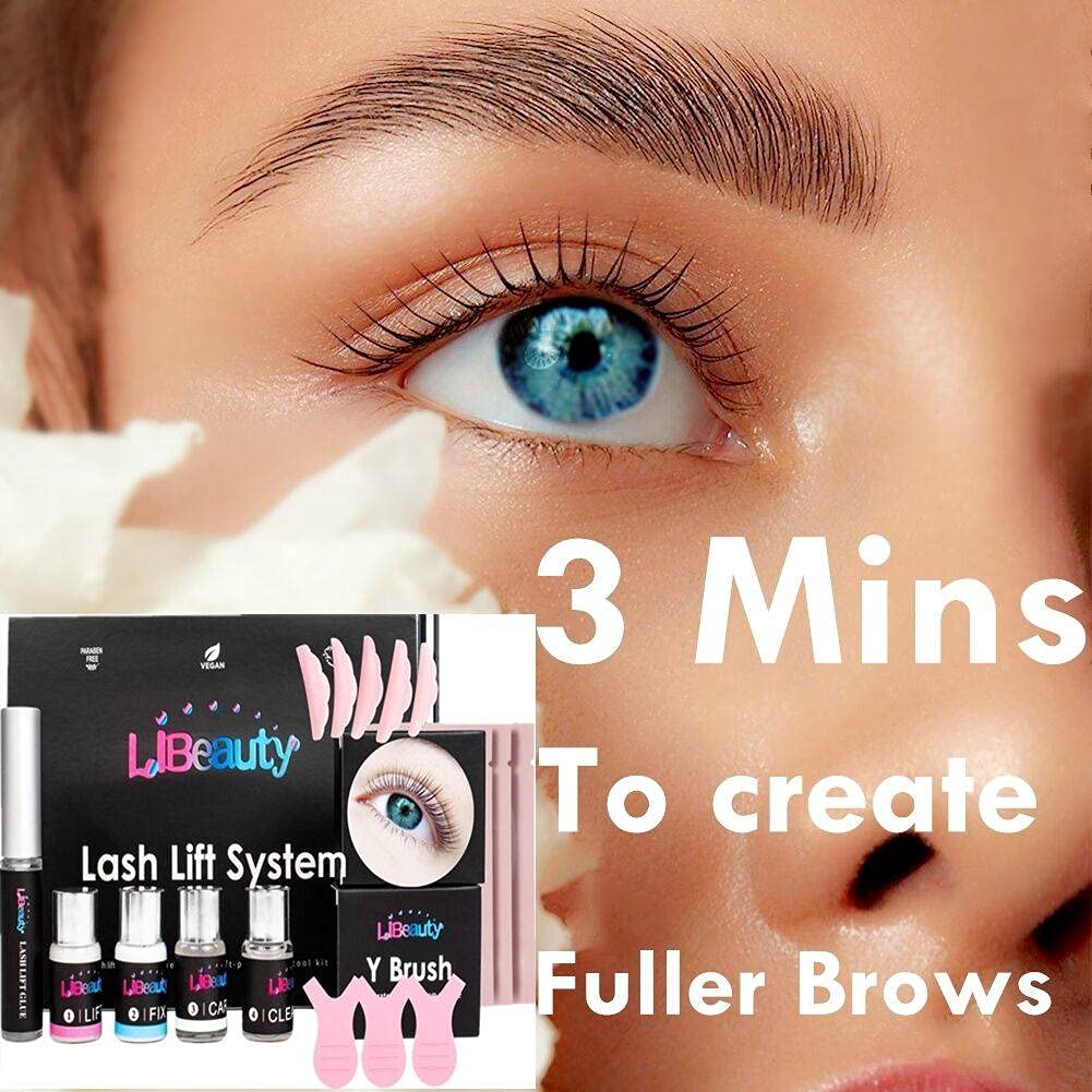 Libeauty Professional Lash Lift Kit - Eyelash Perming Kit with Strong Adhesive for Semi-Permanent Curling | 5-Minute Fast Lash Lifting for Salon & Home Use | Perfect for Bridal Makeup, Special Occasions & Everyday Glam