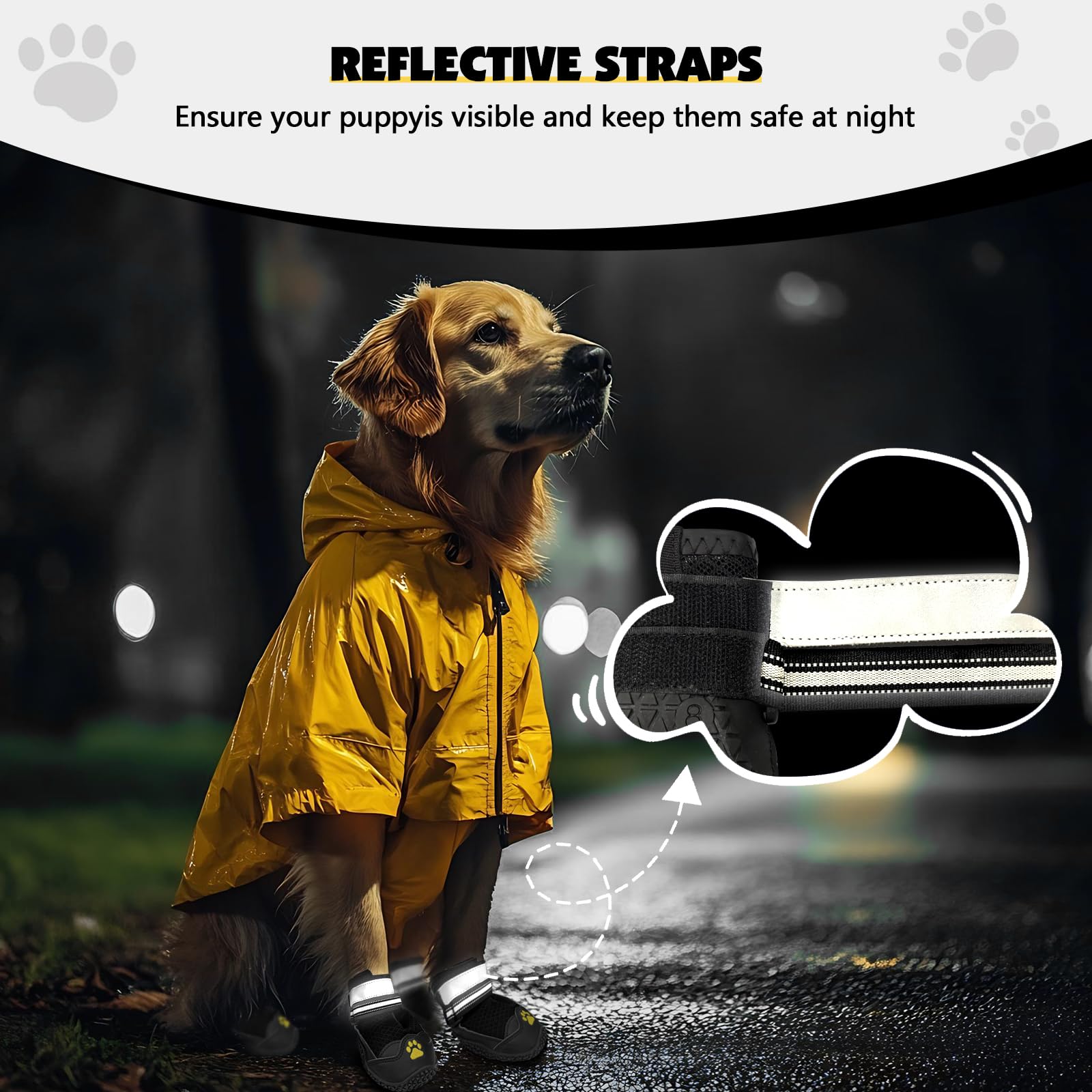 **Cupount Breathable Dog Boots for Hot Pavement - Small Dog Shoes for Hiking, Walking & Running - Paw Protectors for Outdoor Adventures (4 Pcs, Fits 10-19 lbs) - Perfect for Summer Walks & Rough Terrains**