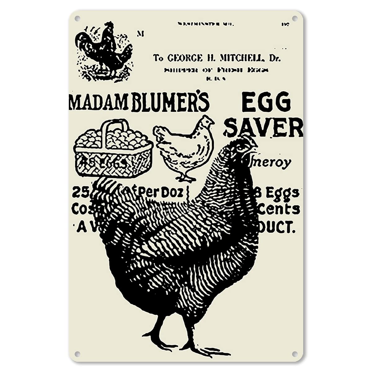 Vintage Farmhouse Metal Tin Sign - Funny Quote Chicken Coop Wall Decor for Kitchen, Home & Farm - 8x12 Inch Retro Green Tin Sign - Perfect Gift for Women, Men & Friends - Ideal for Farmhouse, Country Kitchen or Rustic Home Decor
