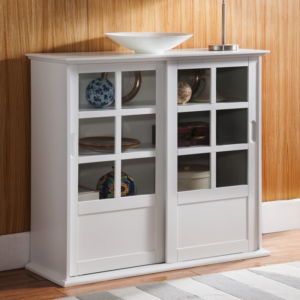 K&B Furniture CU1440 Glass Display Curio Cabinet - Elegant Home Decor for Showcasing Collectibles, China, & Antiques | Perfect for Living Room, Dining Room, or Office Display