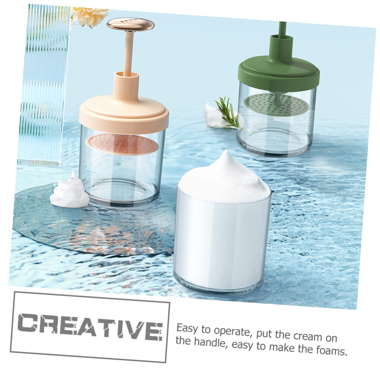 2pcs Facial Bubble Maker Cup - Foam Maker for Face Wash & Skincare, White ABS Foaming Bottle with Bubbler Tool - Perfect for Gentle Cleansing & Spa-Like Skincare Routine at Home