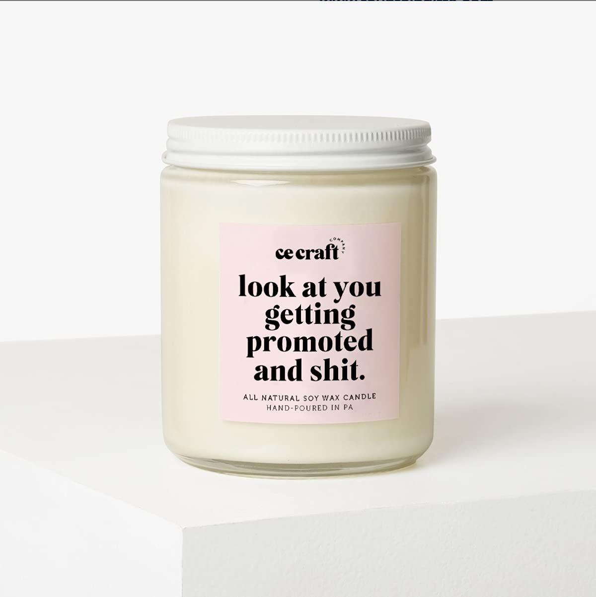 Promotion Gift Candle - Scented Soy Wax Candle for Coworkers & Office Celebrations - Sugar Cookie Fragrance - Perfect Gift for Her & Workplace Promotion - Home & Office Decor