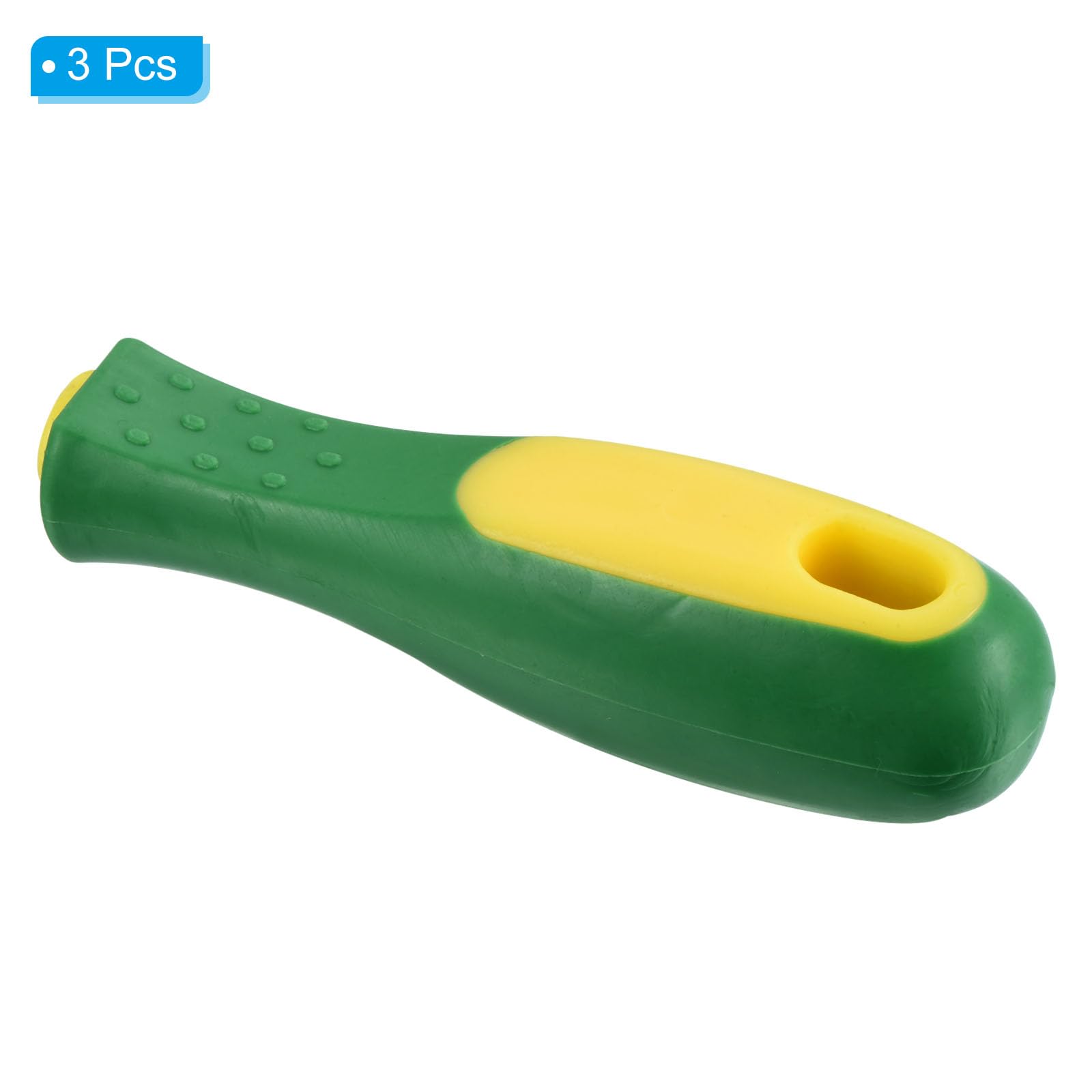 PATIKIL 4.3 Inch Rubber File Handle Replacement - 3 Pack with Metal Collar for 0.39