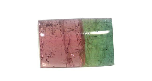 Natural Watermelon Tourmaline Gemstone - 6.77ct Rectangular Cut Loose Stone for Jewelry Making, Engagement Rings & Healing Crystals