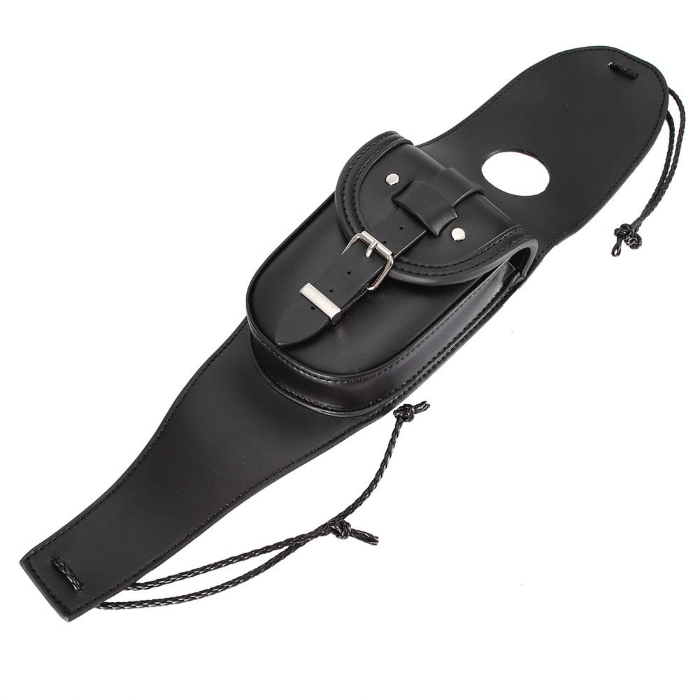 Universal Motorcycle Fuel Tank Cover Bag - Black PU Leather Tank Chap Protector with Storage Pouch | Waterproof & Scratch-Resistant for Harley, Honda, Yamaha | Perfect for Road Trips & Daily Commuting