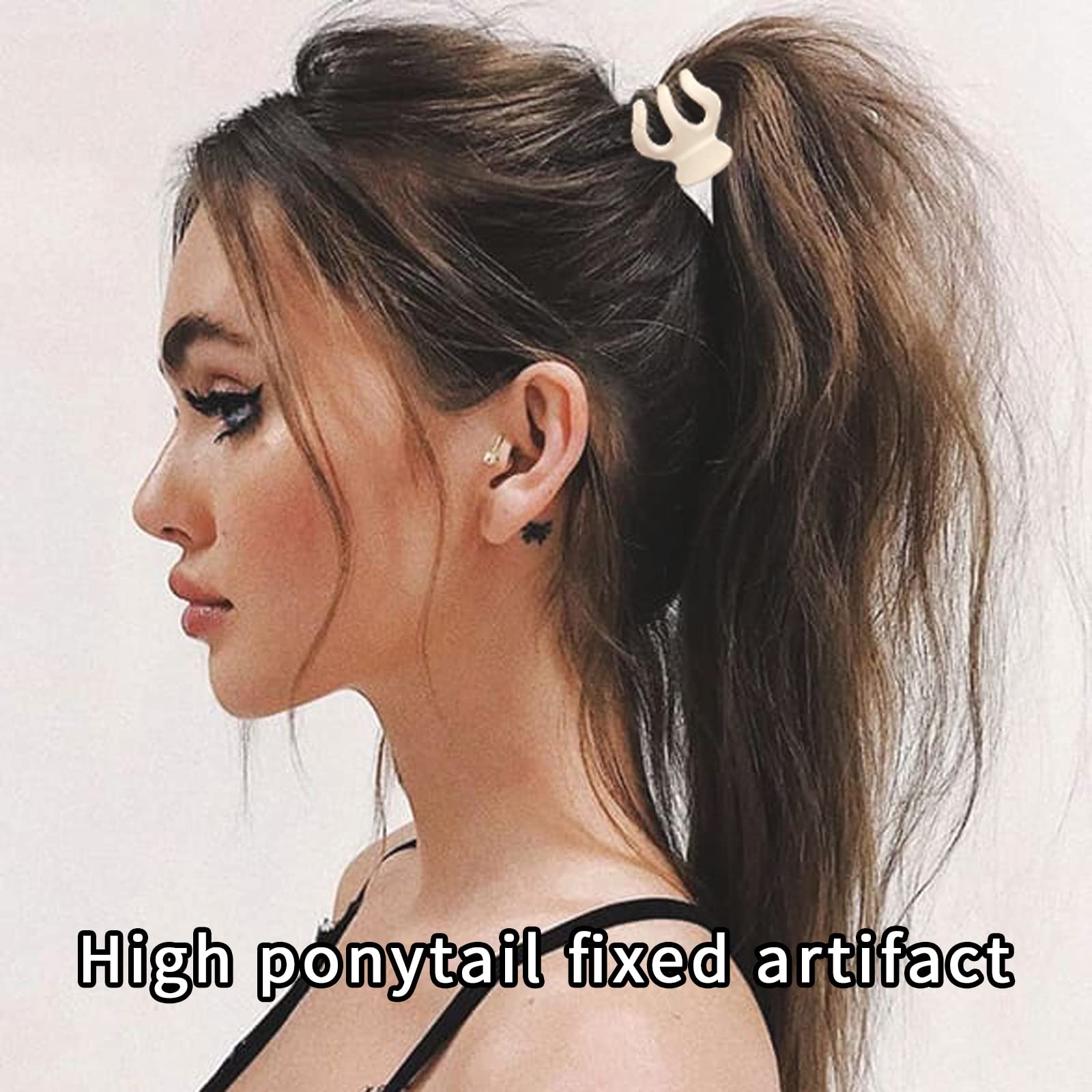 FRDTLUTHW Hair Clips 1.37 Inch - 8 Pack Small Hair Claw Clips for Ponytail & Updos
