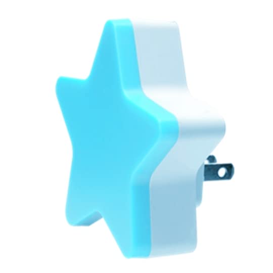 Longben LED Night Light for Kids & Adults - Energy Saving Plug-in Light Sensor Smart Nightlight for Hallway, Bedroom, Nursery - Blue Wall Light for Safety & Comfort