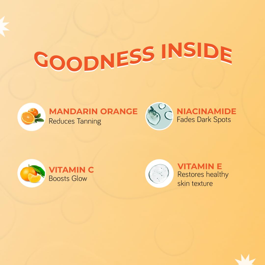Vitamin C Body Lotion with Niacinamide & Jojoba Oil - Deep Hydration & Brightening Skin Care for Women & Men | Reduces Tan & Evens Skin Tone | Mandarin Orange Scent | 200ml | Perfect for Daily Moisturizing & Post-Sun Care