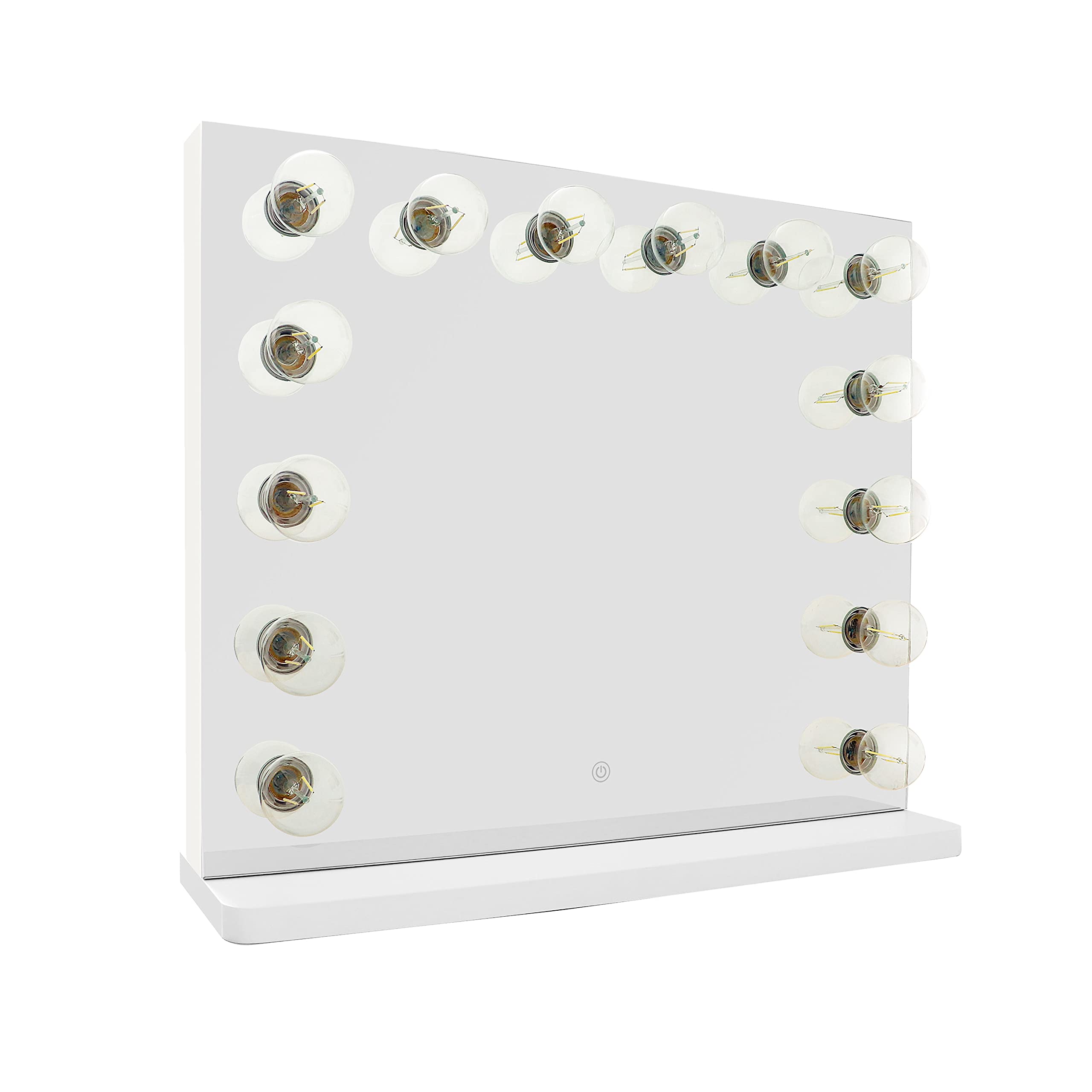 Tov Furniture Lola Square Vanity Mirror with LED Lights - Modern Dressing Table for Bedroom & Bathroom Makeup Station