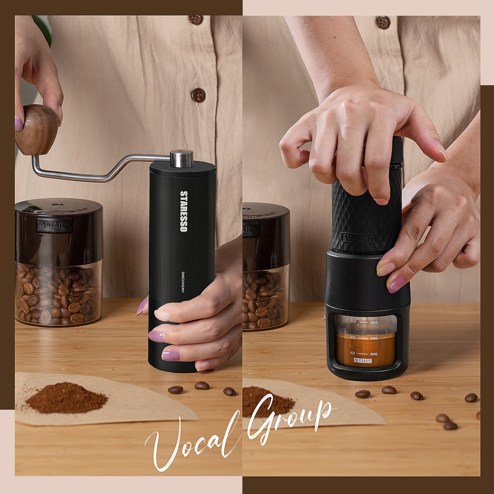STARESSO Portable Espresso Maker Kit - Compact Travel Coffee Machine for Camping, Hiking & Outdoor Adventures