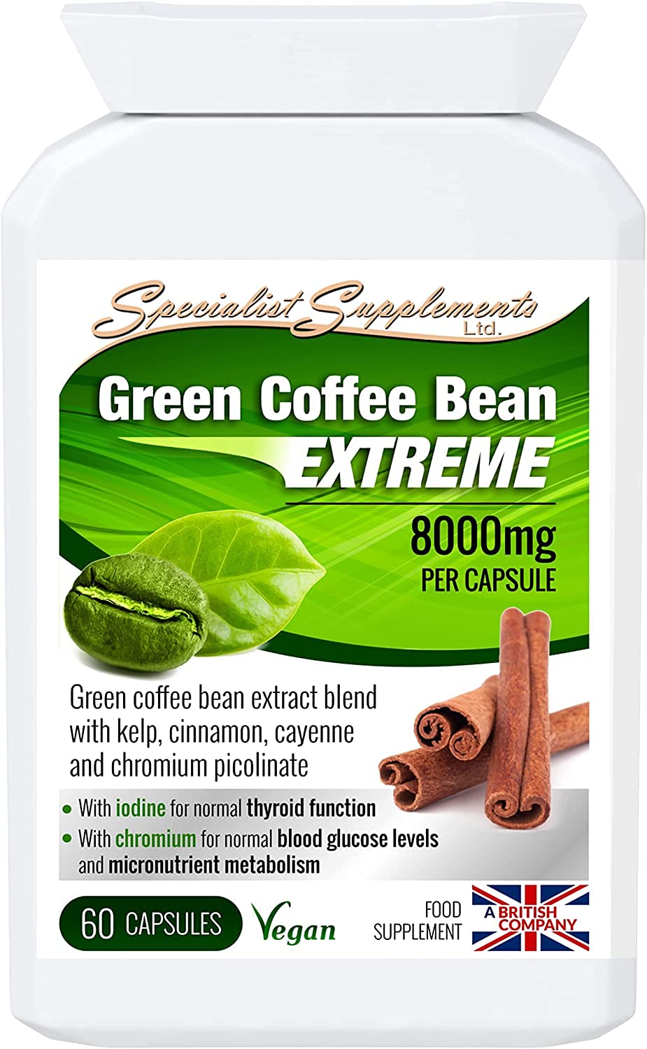 Premium Green Coffee Bean Extract for Weight Loss - 60 Capsules | Natural Fat Burner & Metabolism Booster | Supports Healthy Weight Management for Men & Women | Ideal for Fitness & Wellness Routines