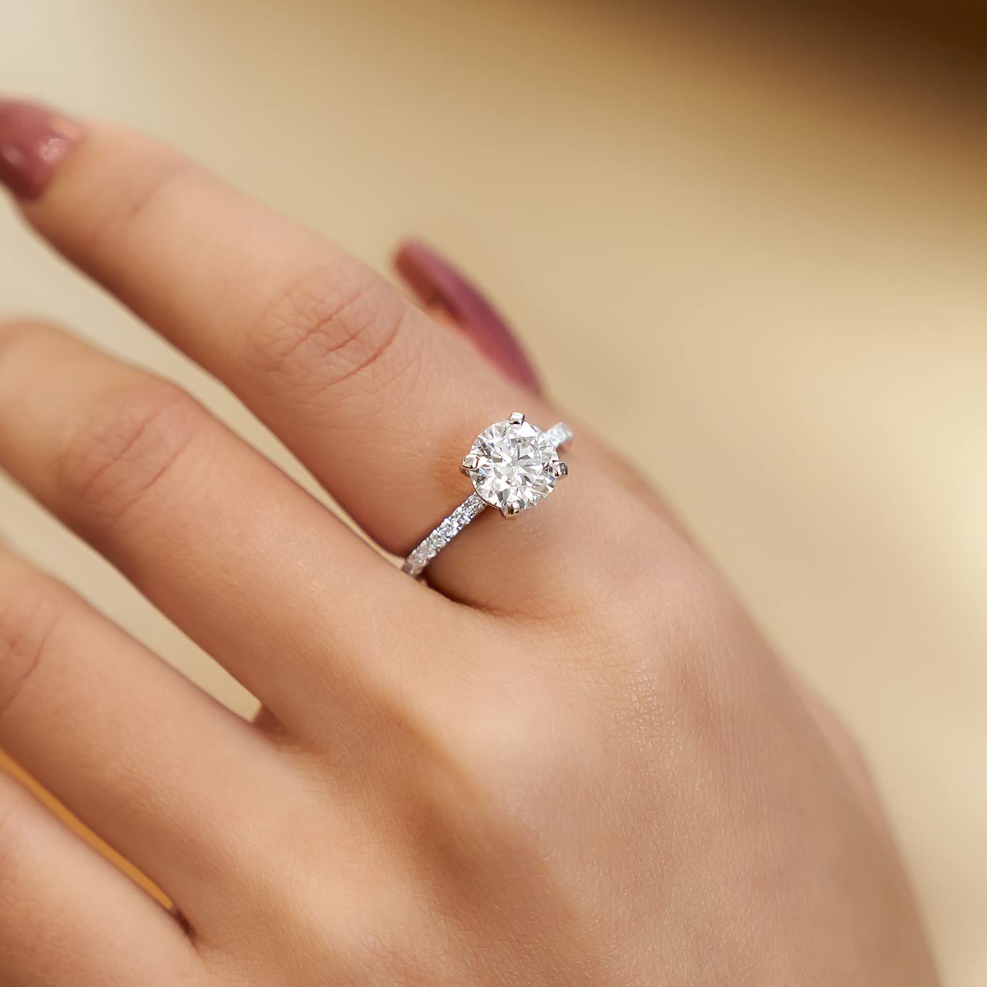 1.5ct Cubic Zirconia Engagement Ring for Women - 925 Sterling Silver 14K White Gold Plated Wedding Band, Promise Ring (Sizes 4-11) | Perfect for Proposals, Anniversaries & Special Occasions